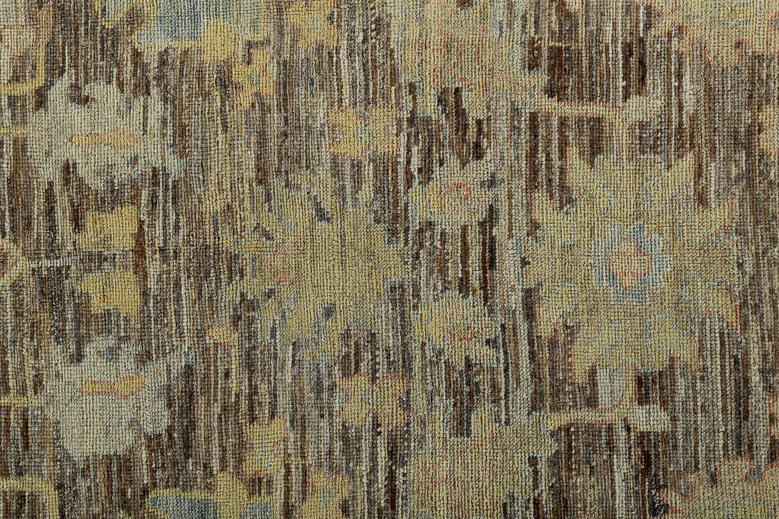 Tappeti Persian Rose Collection'S Circa 1990 - Lana Marrone Avorio Giallo - 89079 In condizioni ottime in vendita a Dallas, TX