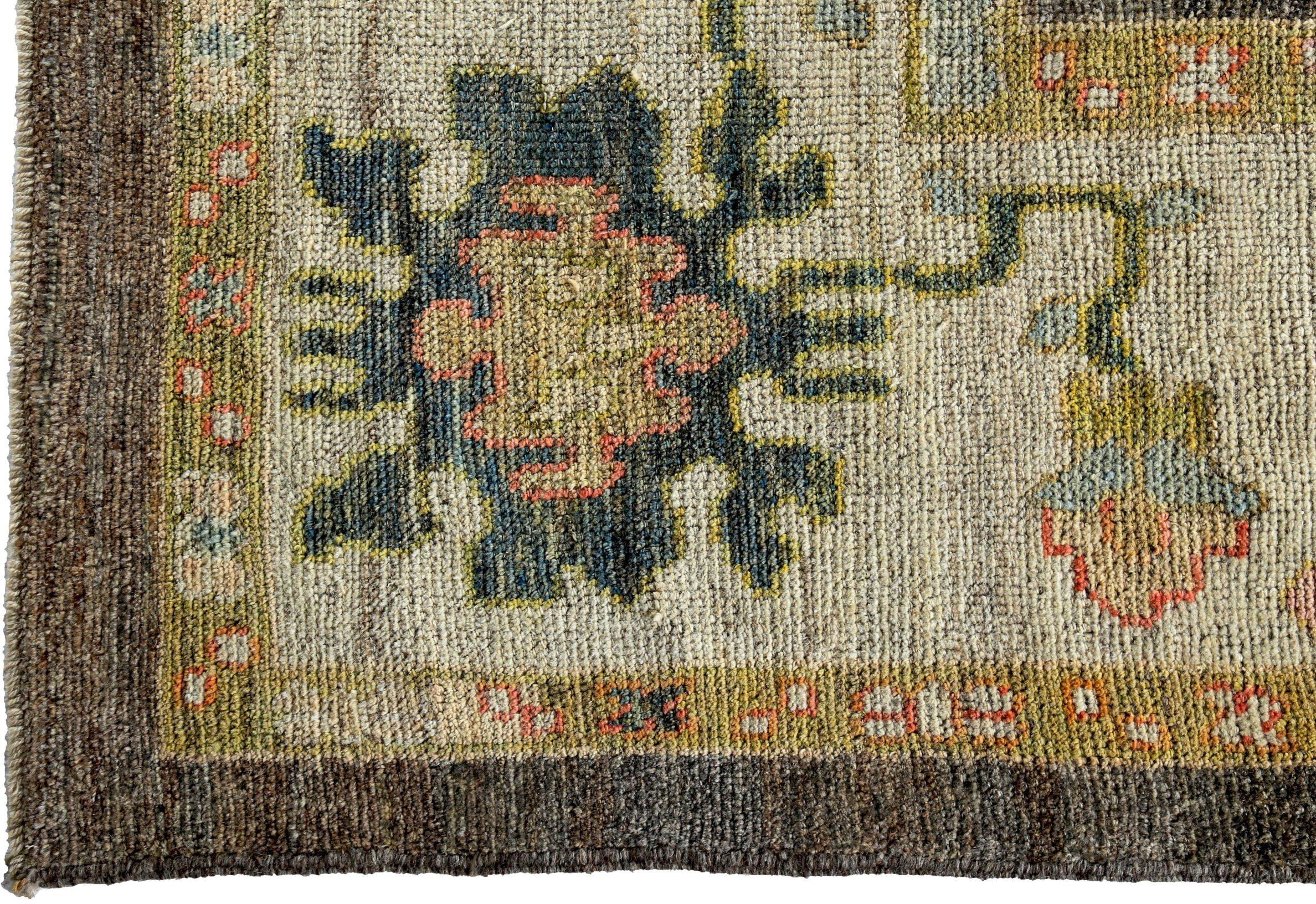 XX secolo Tappeti Persian Rose Collection'S Circa 1990 - Lana Marrone Avorio Giallo - 89314 in vendita