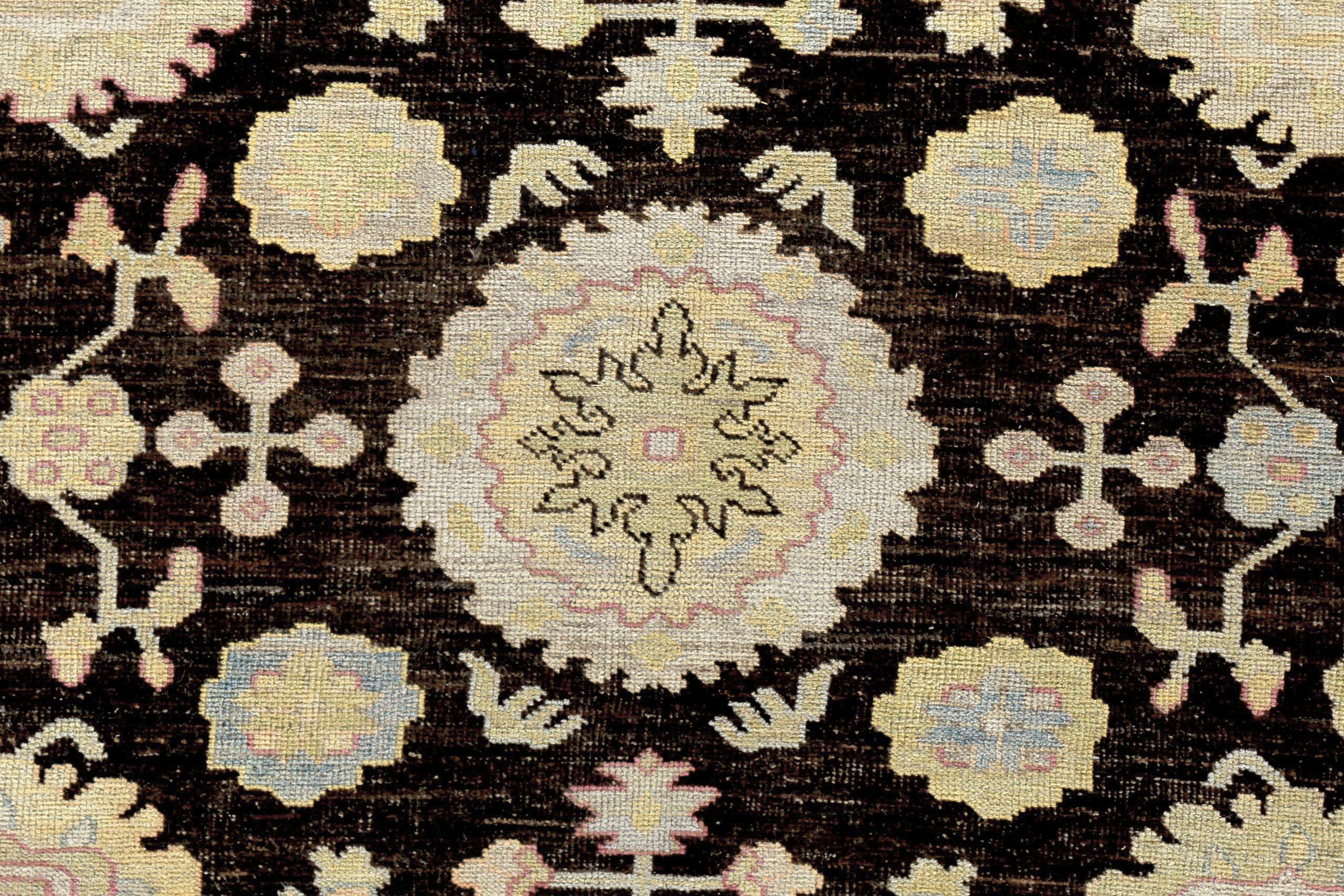 Asiatico Tappeti Persian Rose Collection'S Circa 1990 - Lana Marrone Avorio Giallo - 89370 in vendita