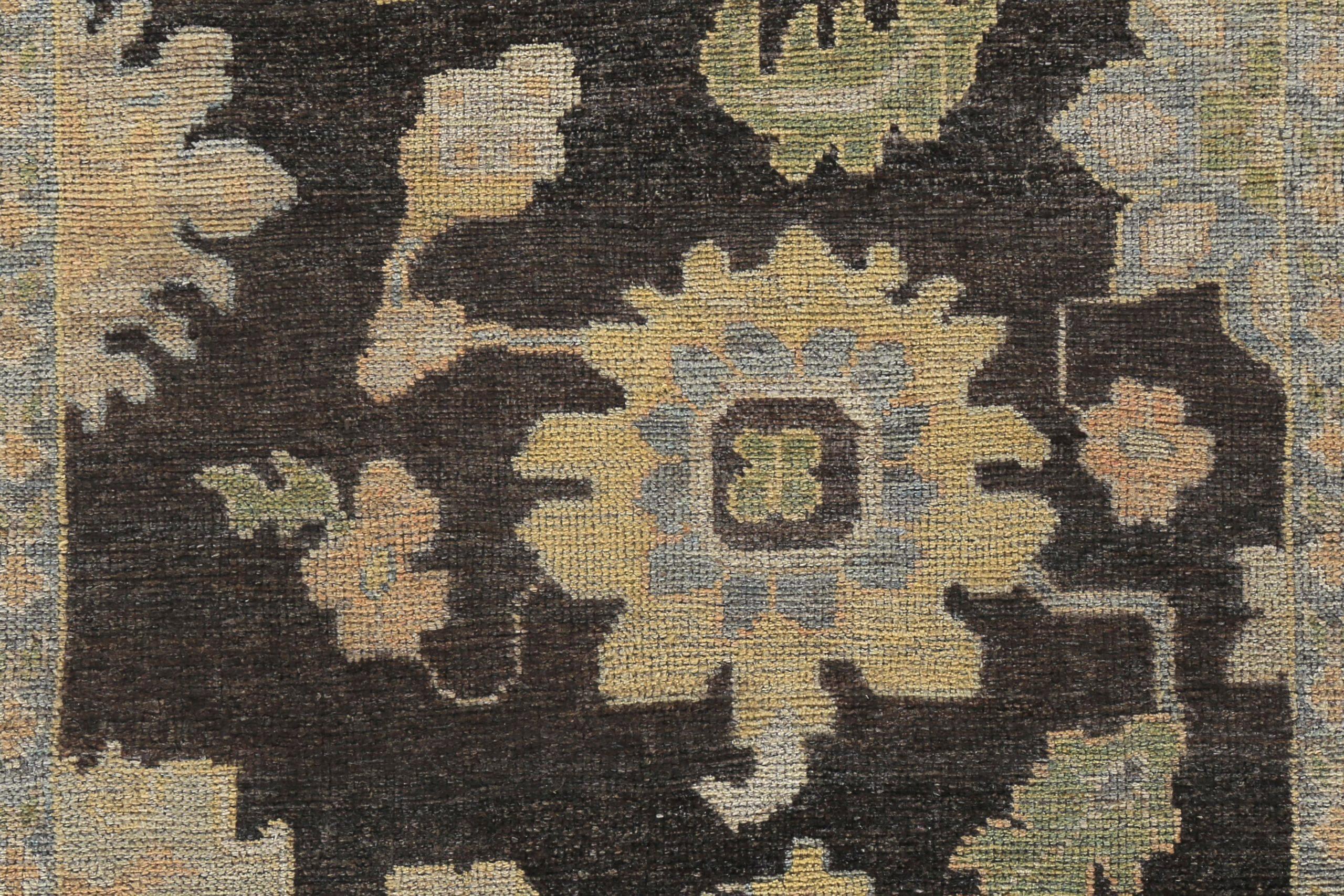 Asiatico Tappeti Persian Rose Collection'S Circa 1990 - Lana Marrone Avorio Giallo - 89481 in vendita