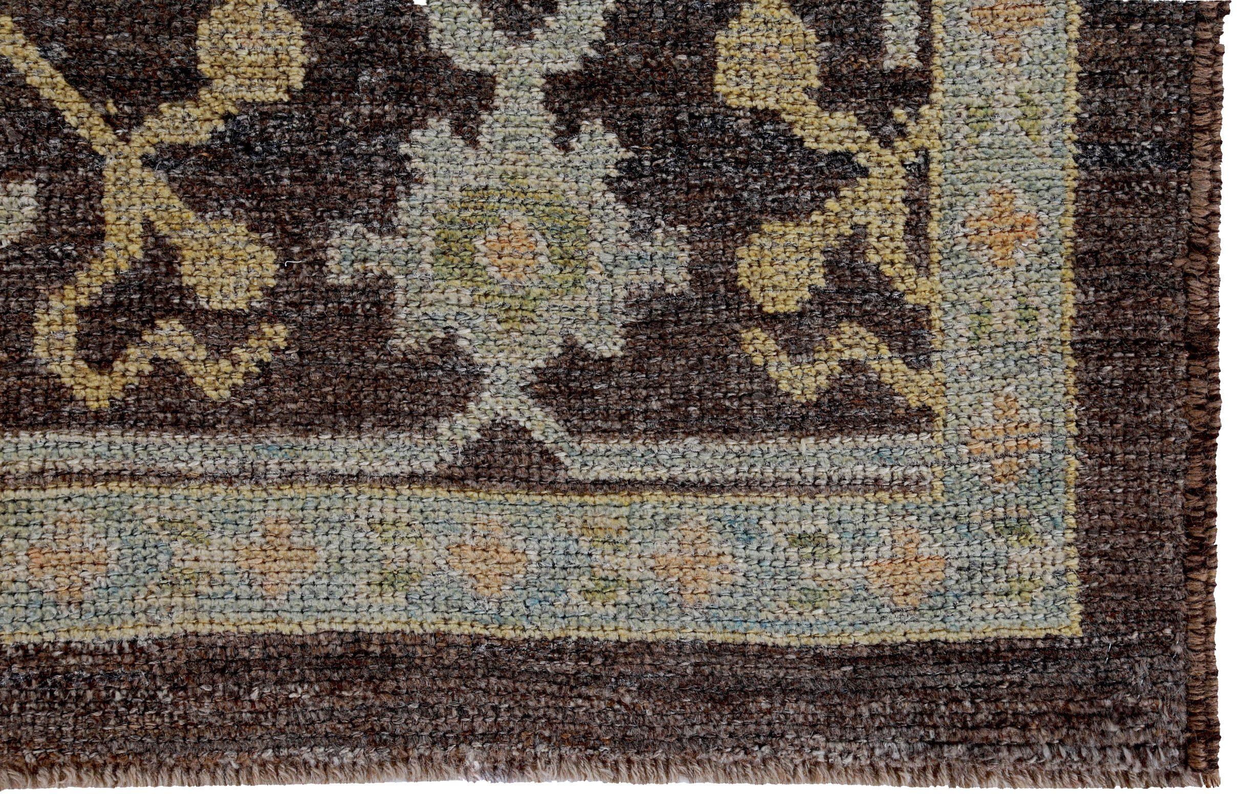 Tappeti Persian Rose Collection'S Circa 1990 - Lana Marrone Avorio Giallo - 89481 In condizioni ottime in vendita a Dallas, TX