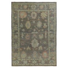 Persian Rose Collection Area Rugs Circa 1990 - Wool Brown Pink Yellow - 89112