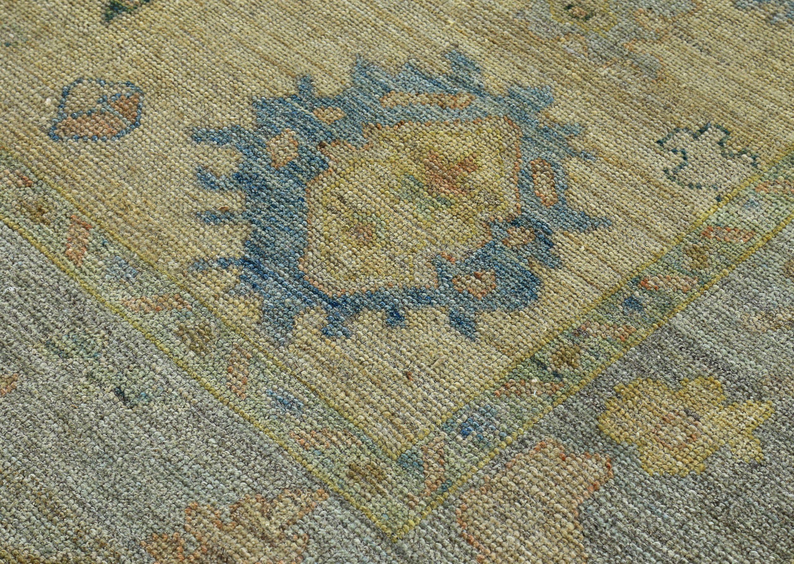 XX secolo Tappeti Persian Rose Collection'S Circa 1990 - Lana Verde Blu Giallo - 89564 in vendita