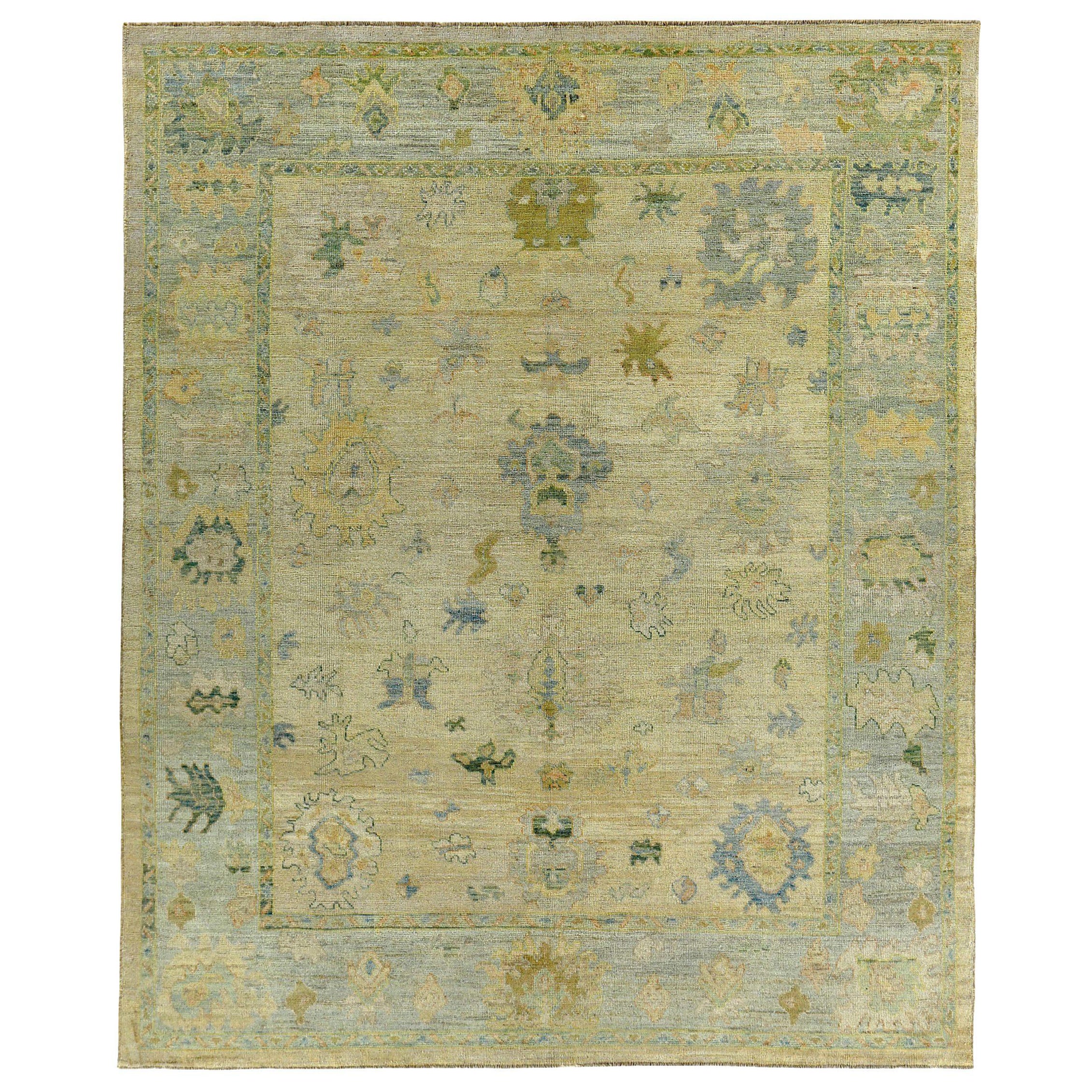 Tappeti Persian Rose Collection'S Circa 1990 - Lana Verde Blu Giallo - 89564