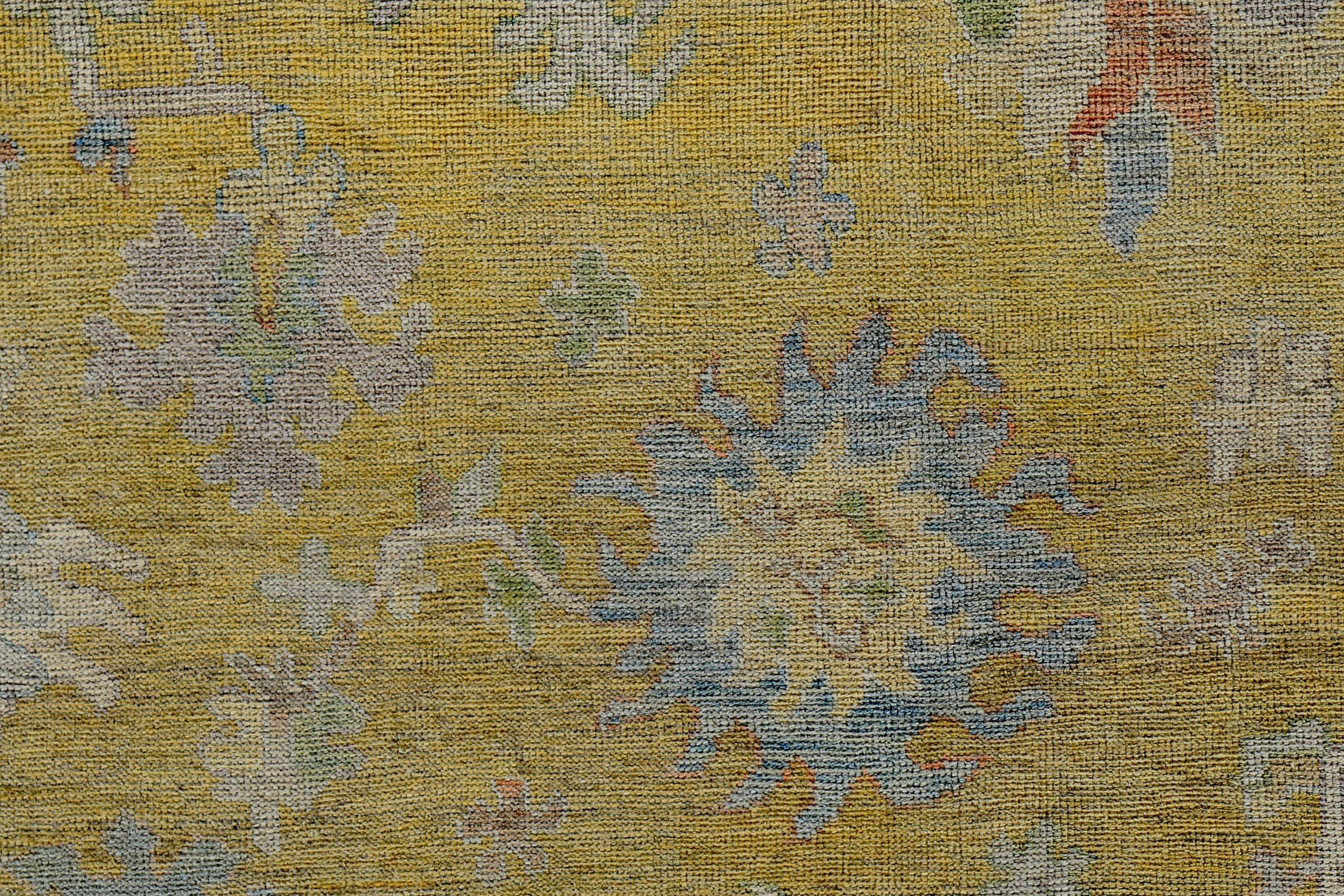 Asiatico Tappeti Persian Rose Collection'S Circa 1990 - Lana Verde Avorio Giallo - 89371 in vendita