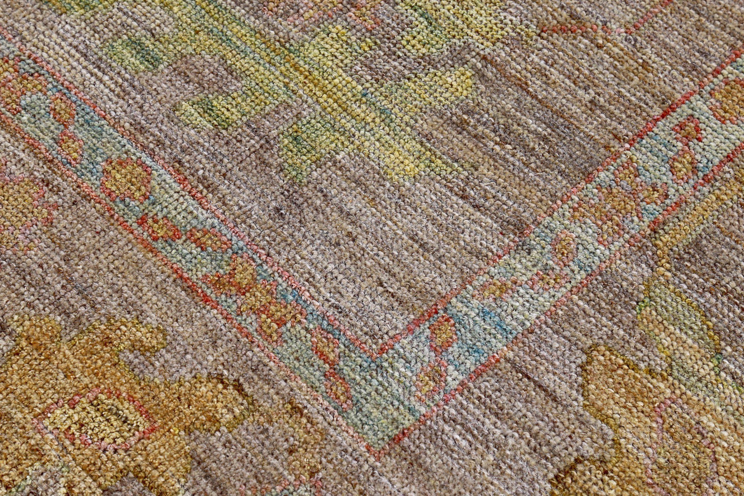 Tappeti Persian Rose Collection'S Circa 1990 - Lana Verde Avorio Giallo - 89388 In condizioni ottime in vendita a Dallas, TX
