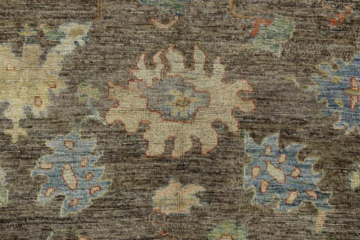 Iracheno Tappeti Persian Rose Collection - Lana Blu Marrone Avorio - 89301 in vendita