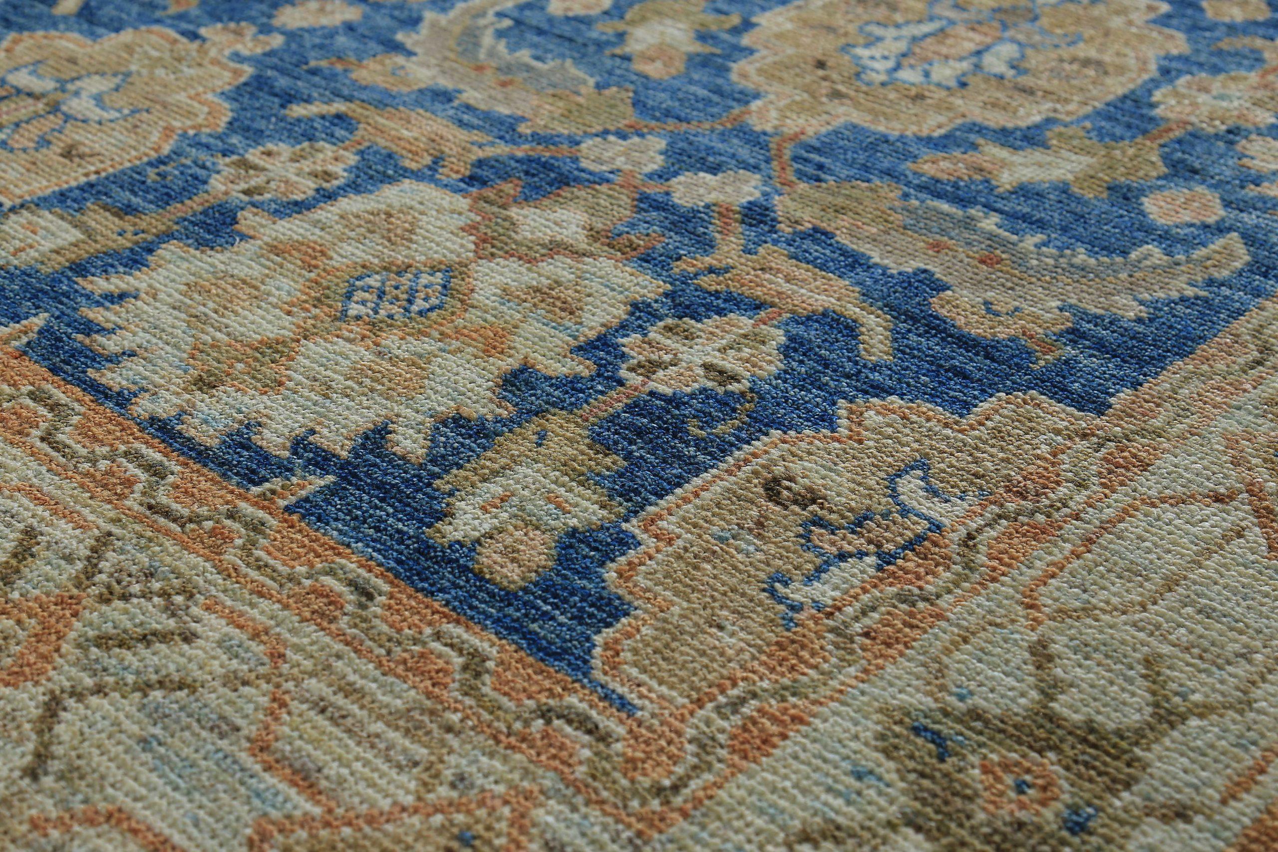 Persian Rose Kollektion Teppiche - Wolle Blau Elfenbein Design - 89226 (Irakisch) im Angebot