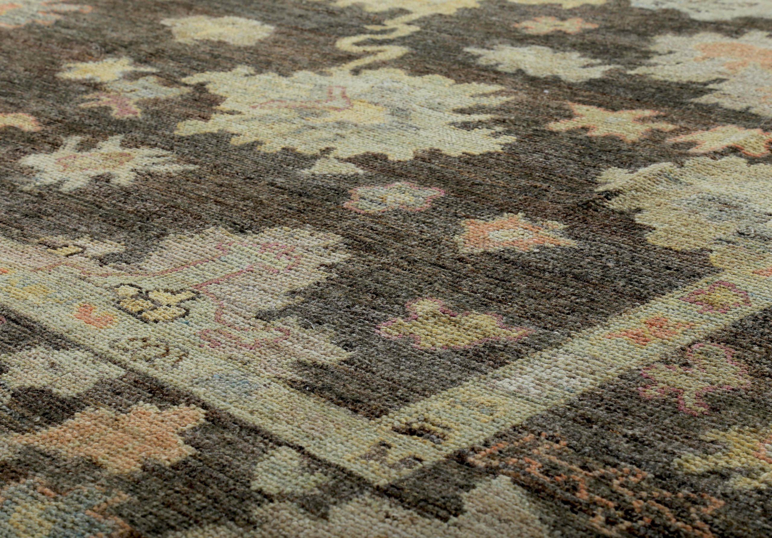 Tappeti Persian Rose Collection - Lana Marrone Avorio Design - 89123 In condizioni ottime in vendita a Dallas, TX