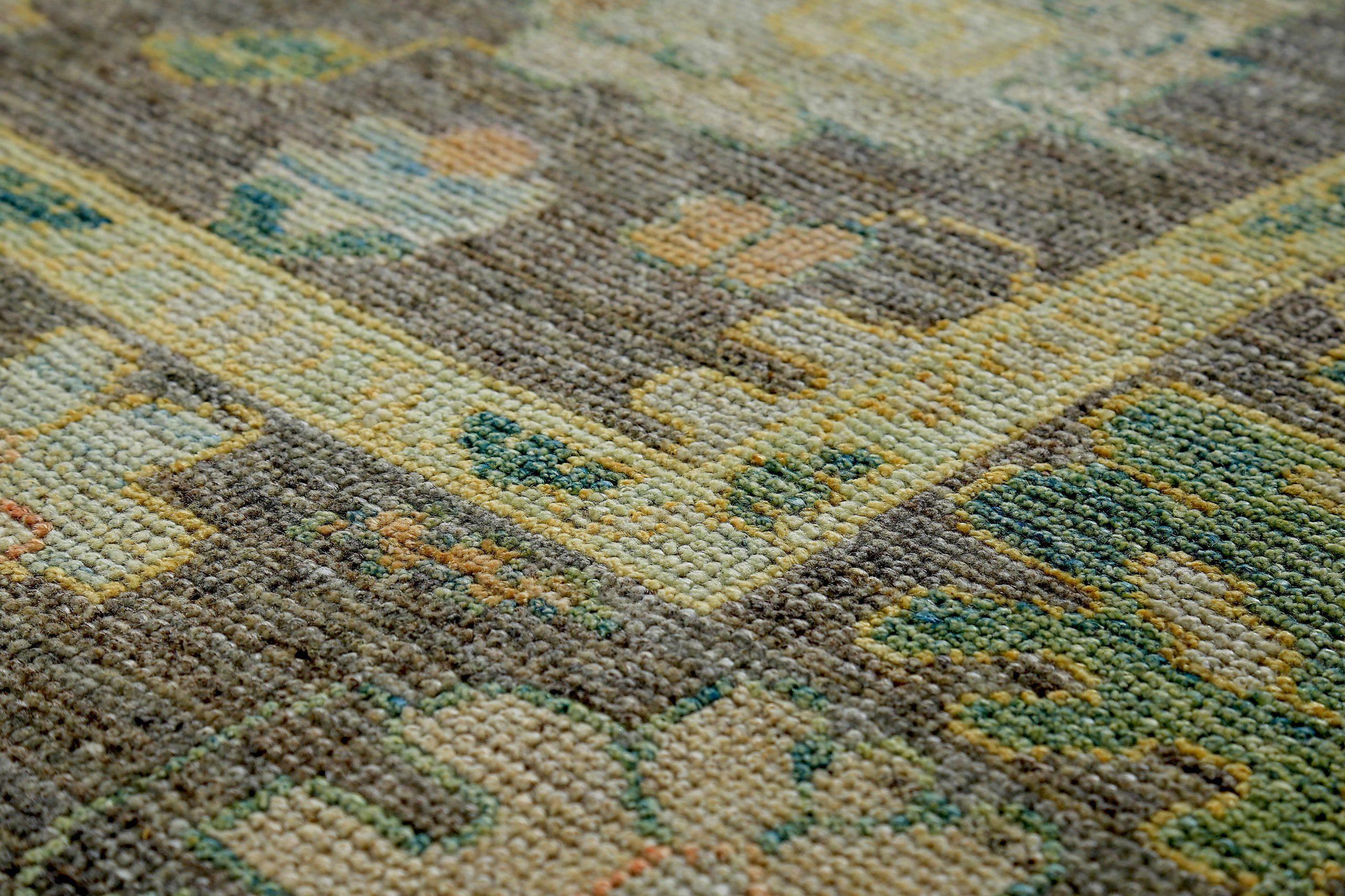 XX secolo Tappeti Persian Rose Collection - Lana Marrone Avorio Giallo - 89220 in vendita