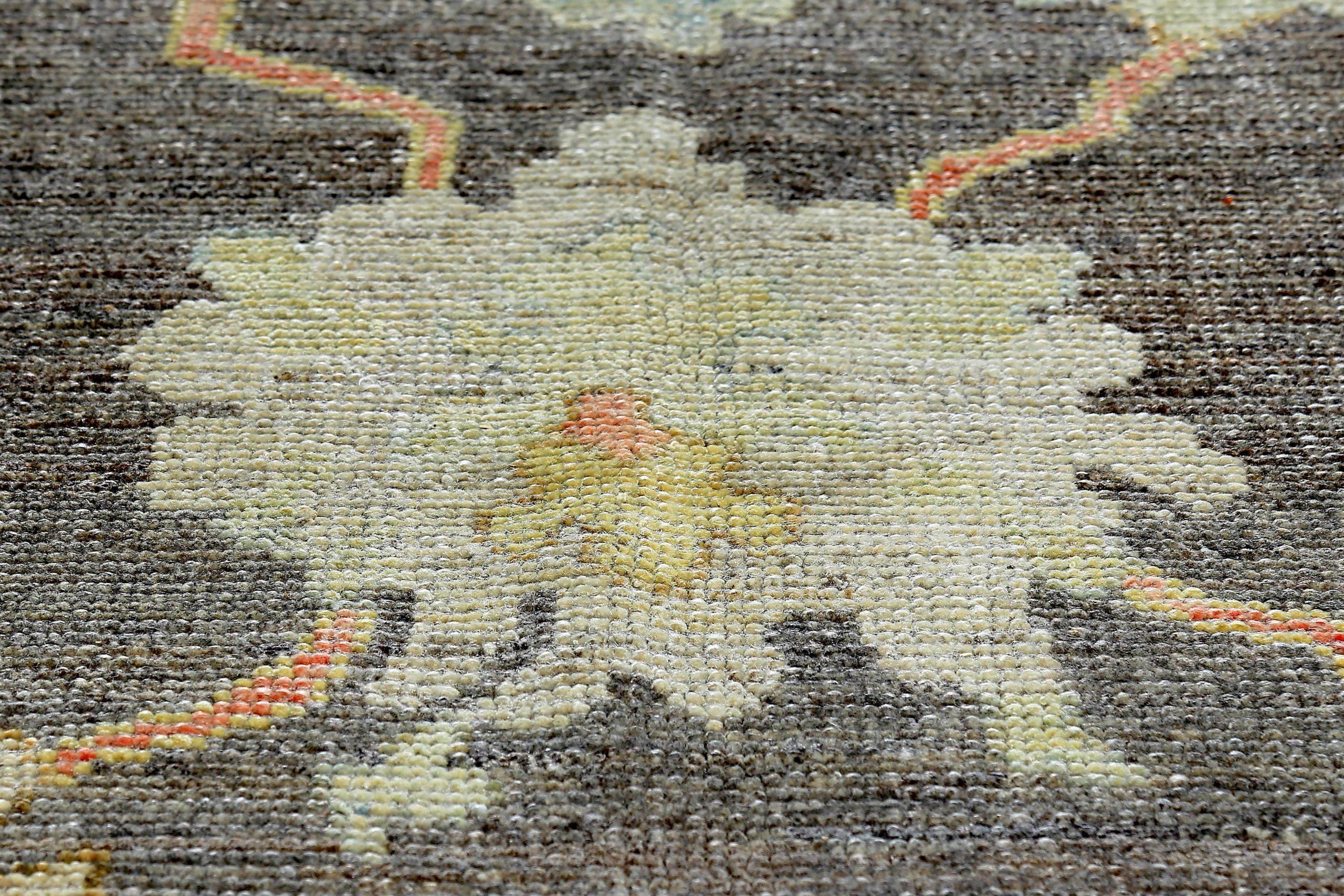 Tappeti Persian Rose Collection - Lana Marrone Avorio Giallo - 89244 In condizioni ottime in vendita a Dallas, TX