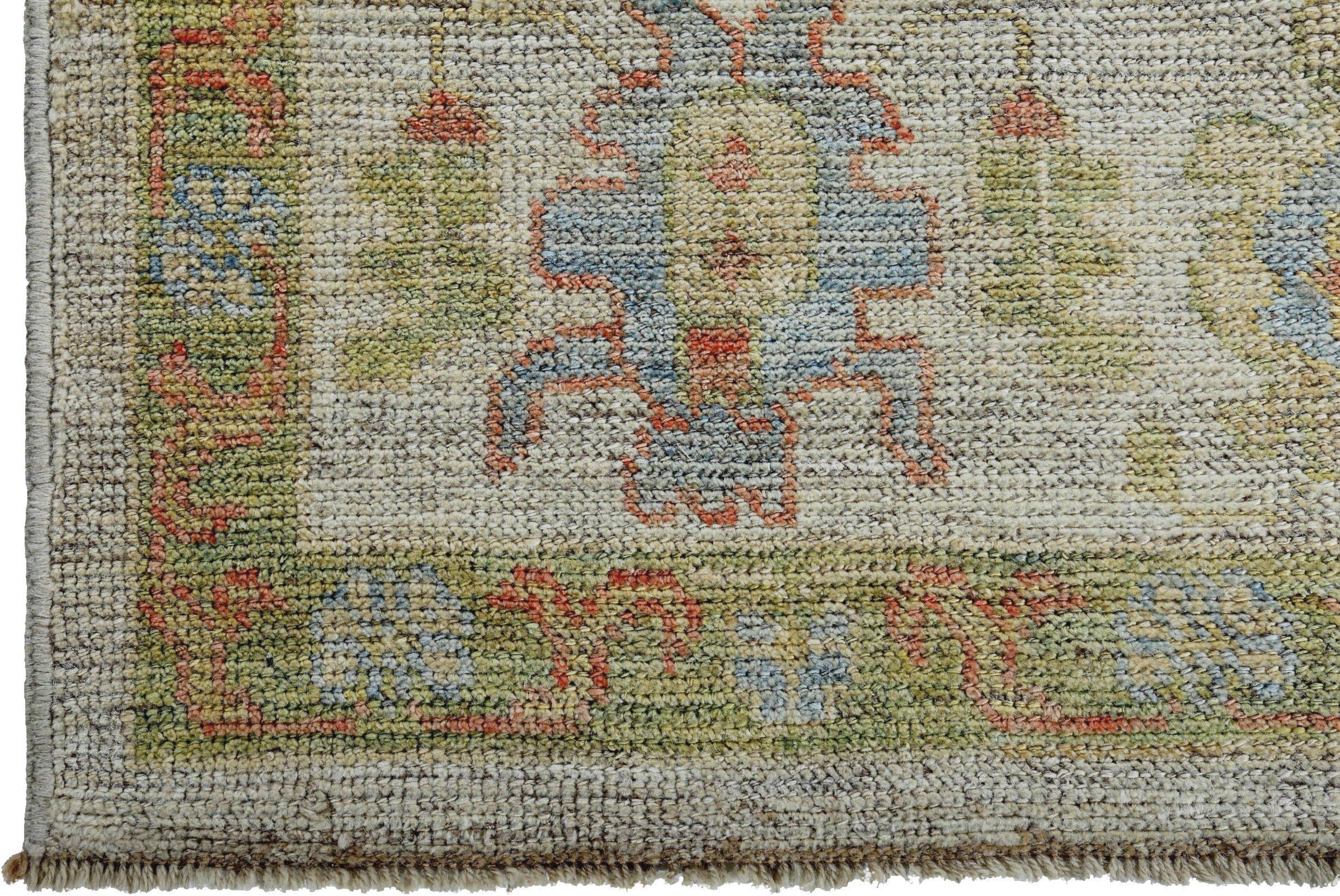 Persian Rose Kollektion Teppiche - Wolle Grün Elfenbein Rot - 89198 (Irakisch) im Angebot