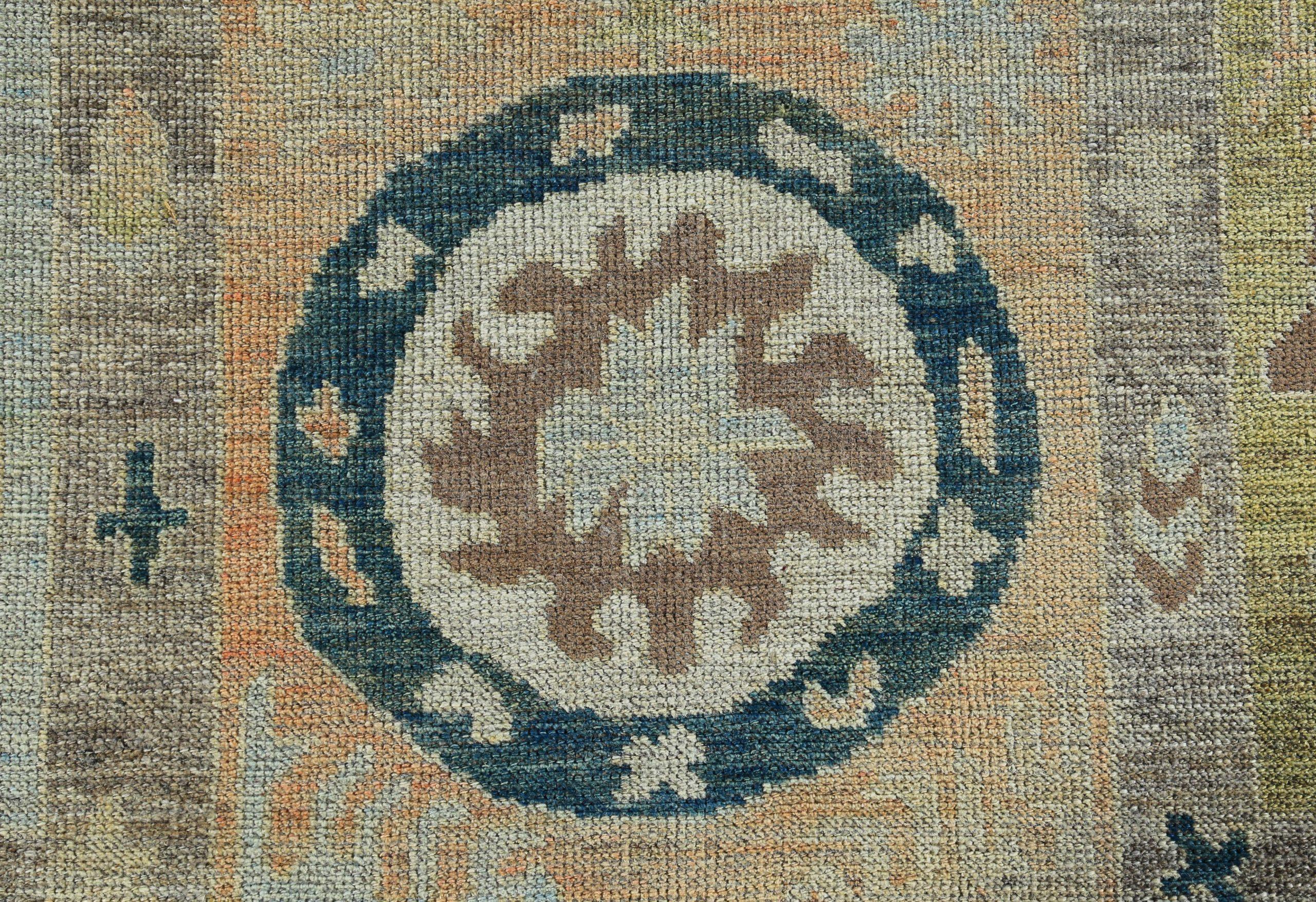 XX secolo Tappeto Persian Rose Collection's Over Size Circa 1990 - Lana Blu Verde Avorio - 89562 in vendita