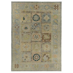 Tappeto Persian Rose Collection's Over Size Circa 1990 - Lana Blu Verde Avorio - 89562