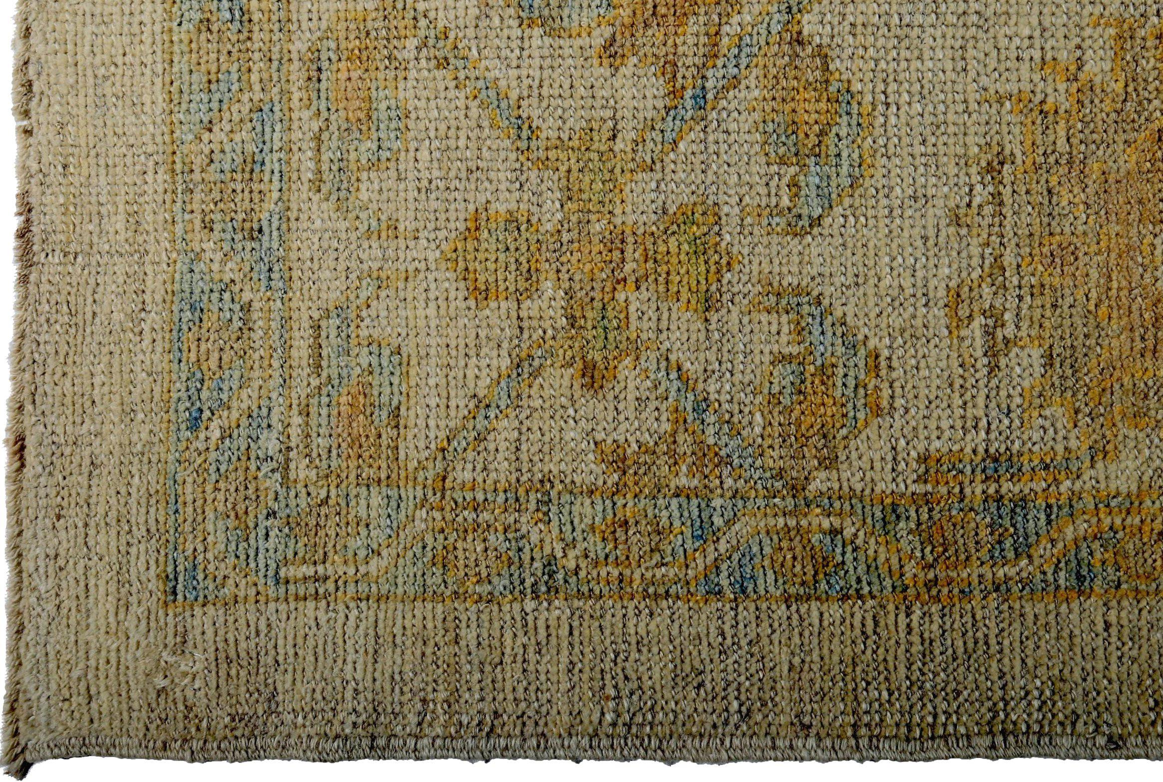 Tappeto Persian Rose Collection Over Size Circa 1990 - Lana Blu Giallo - 89130 In condizioni ottime in vendita a Dallas, TX