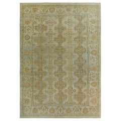 Tappeto Persian Rose Collection Over Size Circa 1990 - Lana Blu Giallo - 89130