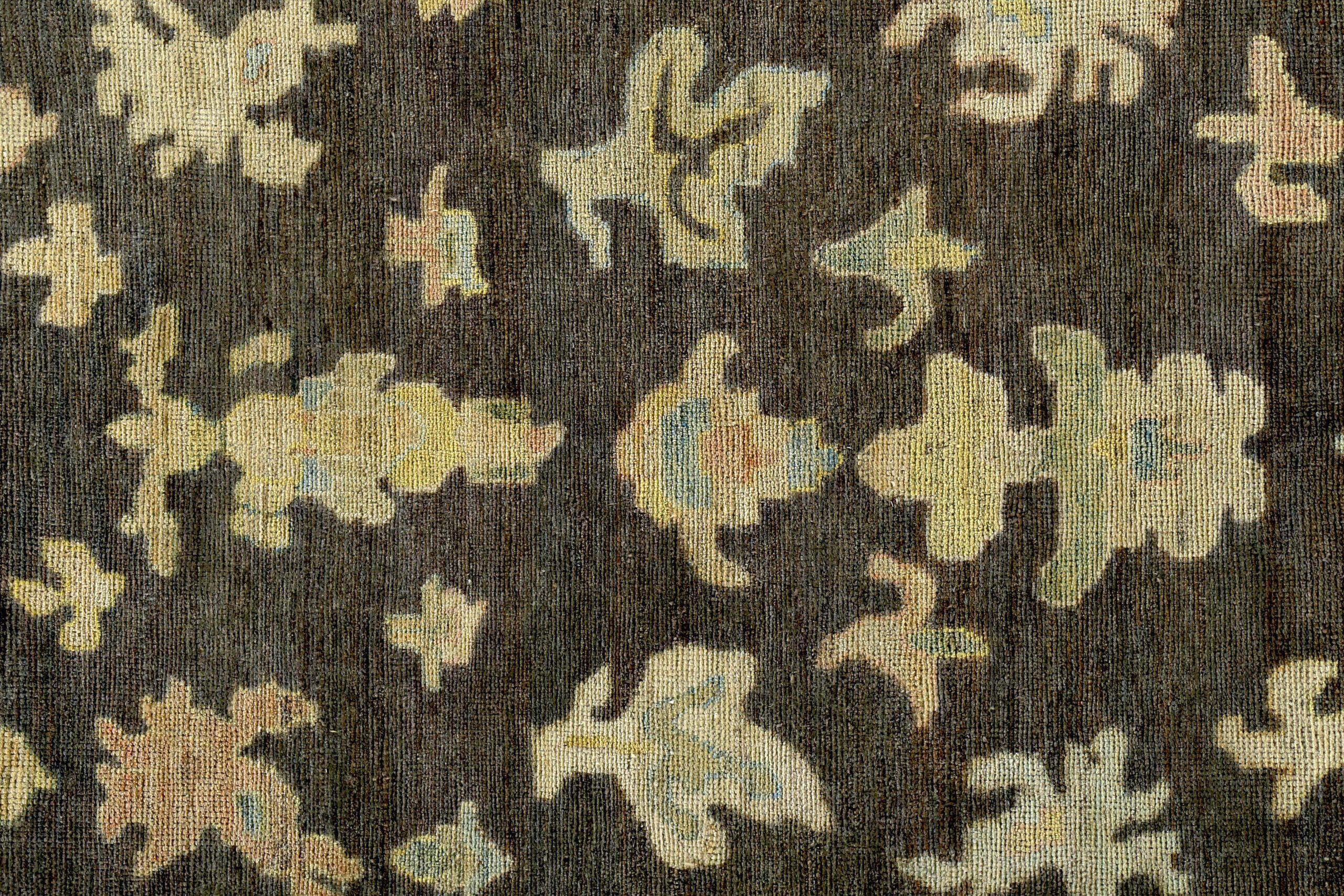 Tappeto Persian Rose Collection Over Size Circa 1990 - Lana Marrone Blu - 89479 In condizioni ottime in vendita a Dallas, TX