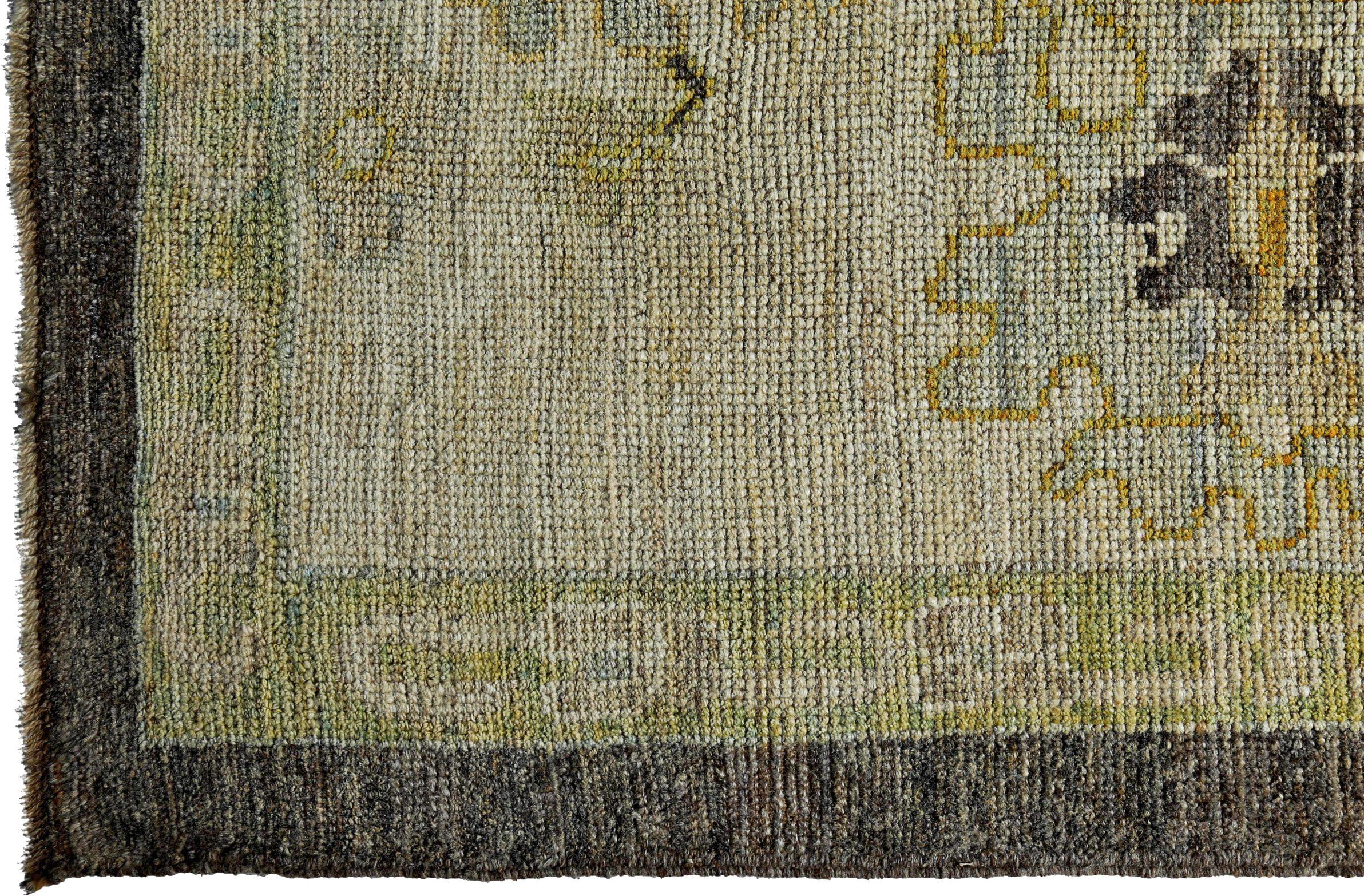 Tappeto Persian Rose Collection'S di dimensioni maggiori, circa 1990 - Lana Marrone Verde - 89109 In condizioni ottime in vendita a Dallas, TX