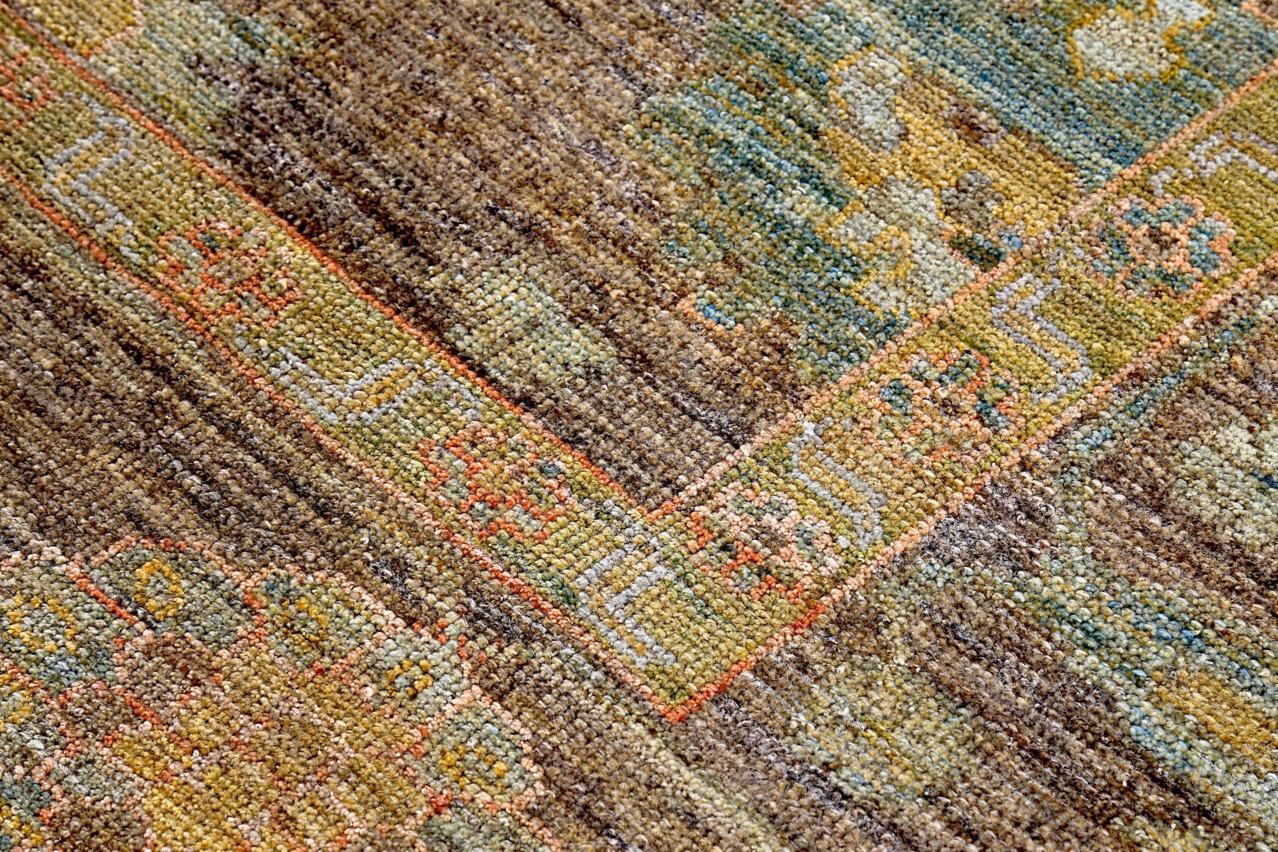 XX secolo Tappeto Persian Rose Collection's Over Size Circa 1990 - Lana Marrone Verde - 89380 in vendita