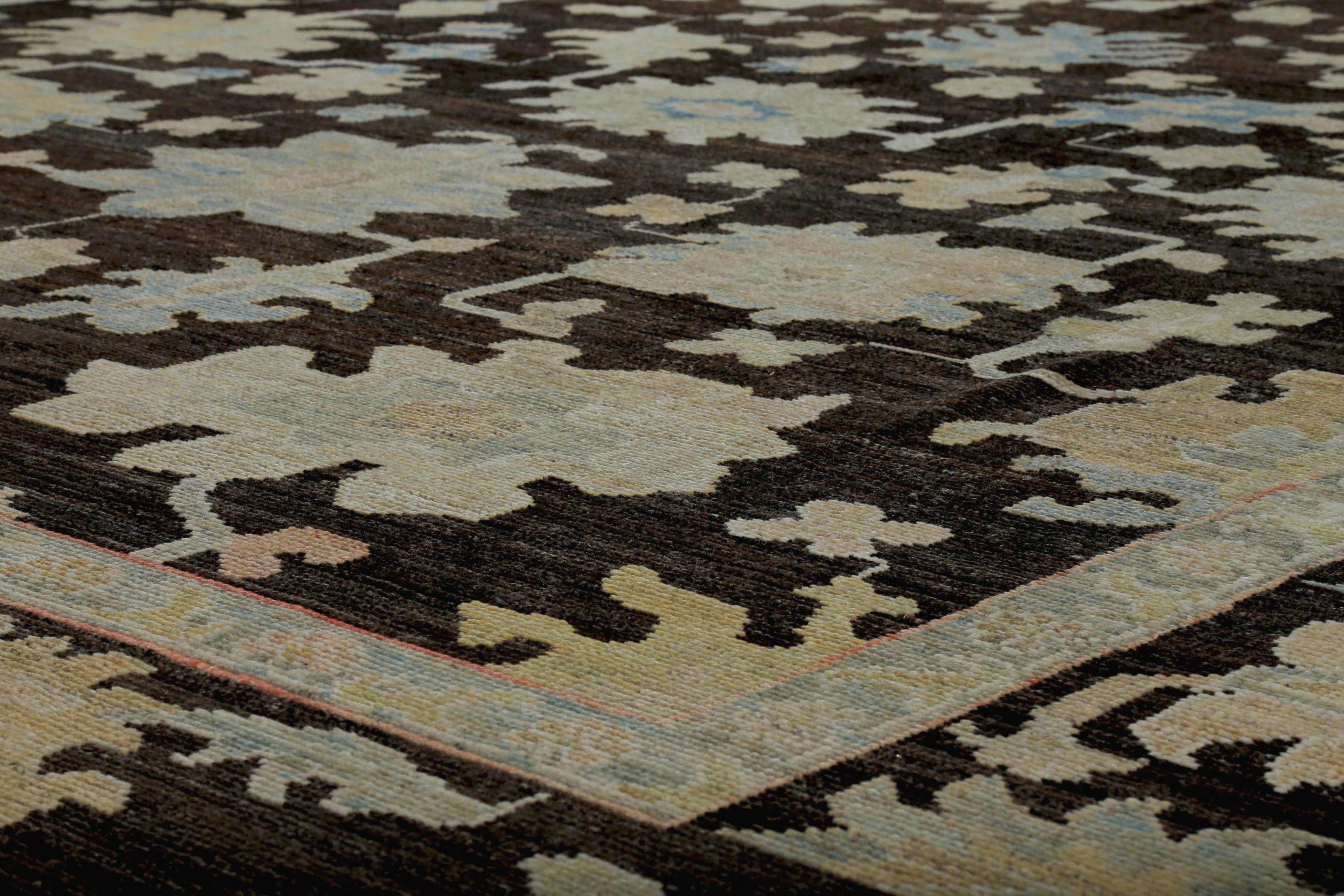 XX secolo Tappeto Persian Rose Collection'S Over Size Circa 1990 - Lana Marrone Avorio - 89138 in vendita