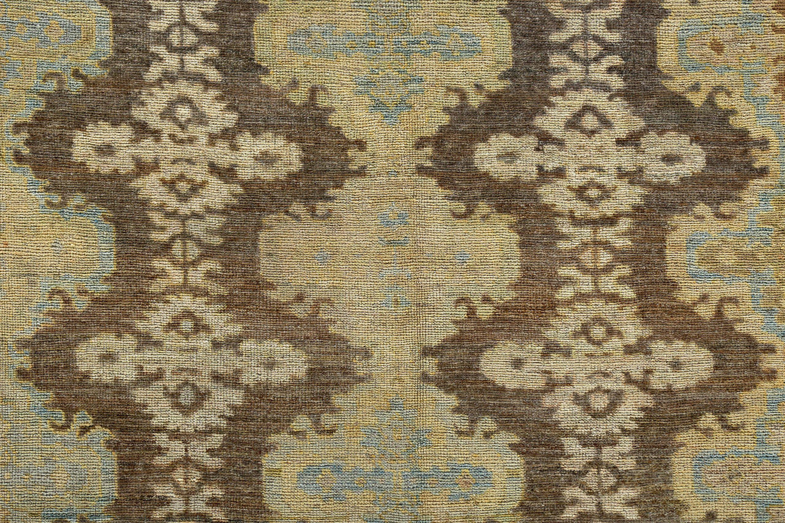 Asiatico Tappeto Persian Rose Collection's Over Size Circa 1990 - Lana Marrone Avorio - 89355 in vendita