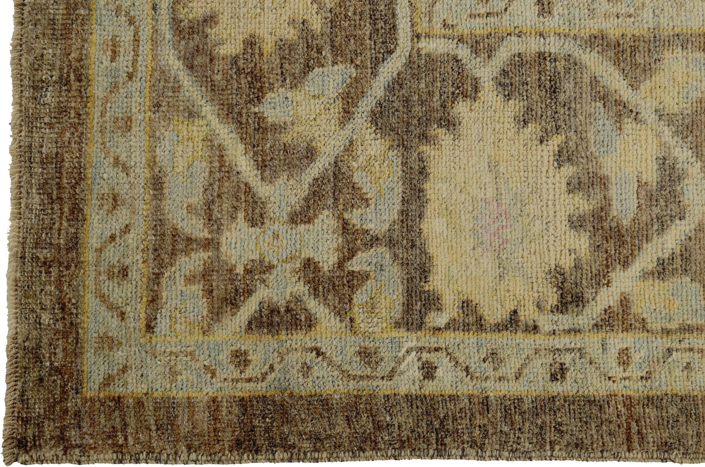 Tappeto Persian Rose Collection's Over Size Circa 1990 - Lana Marrone Avorio - 89355 In condizioni ottime in vendita a Dallas, TX