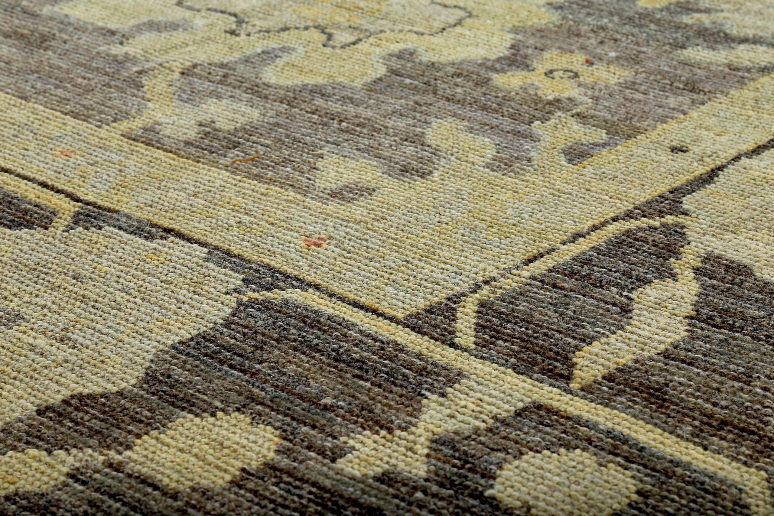 Asiatico Tappeto Persian Rose Collection Over Size Circa 1990 - Lana Marrone Giallo - 89122 in vendita