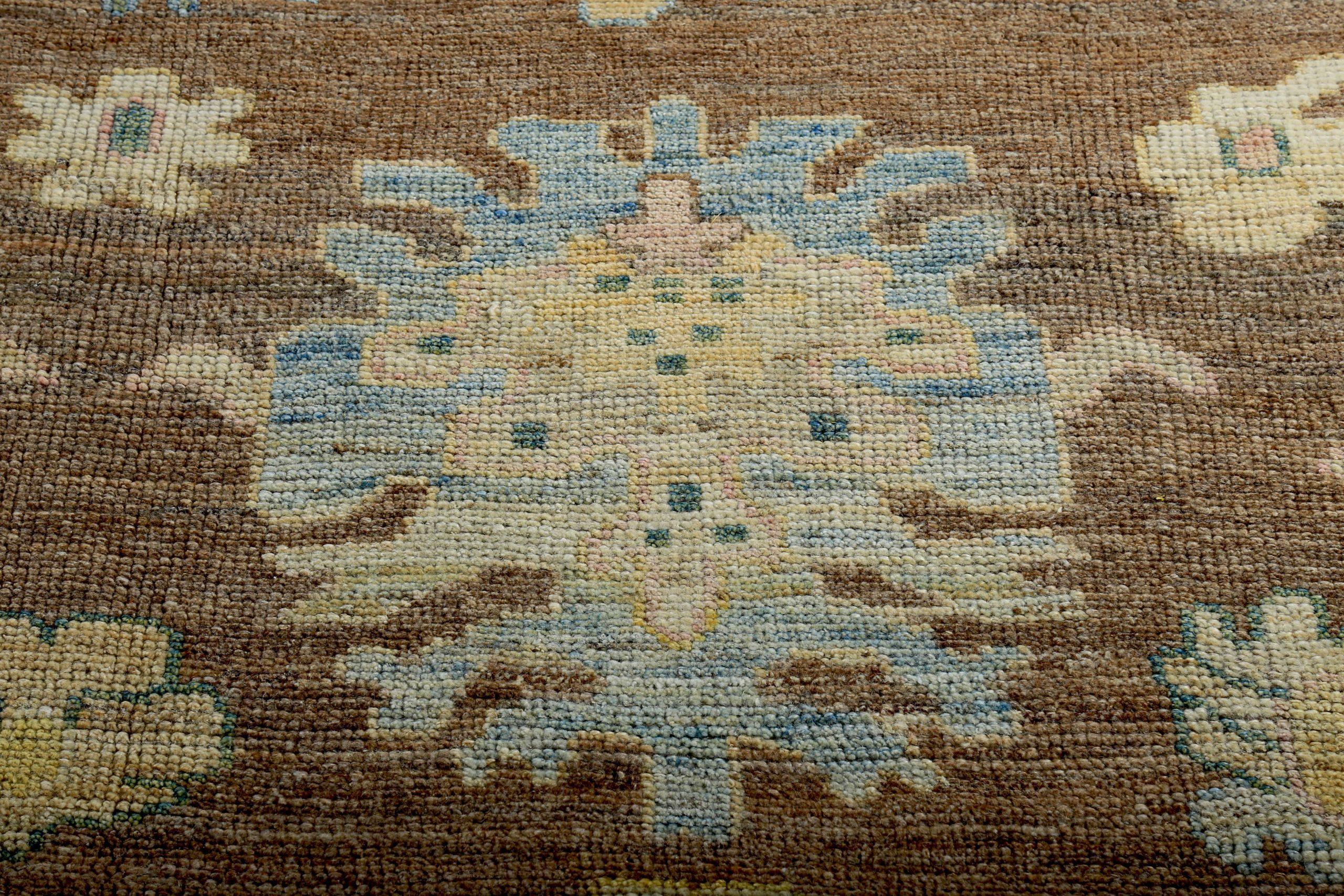 XX secolo Tappeto Persian Rose Collection Over Size Circa 1990 - Lana Marrone Giallo - 89152 in vendita