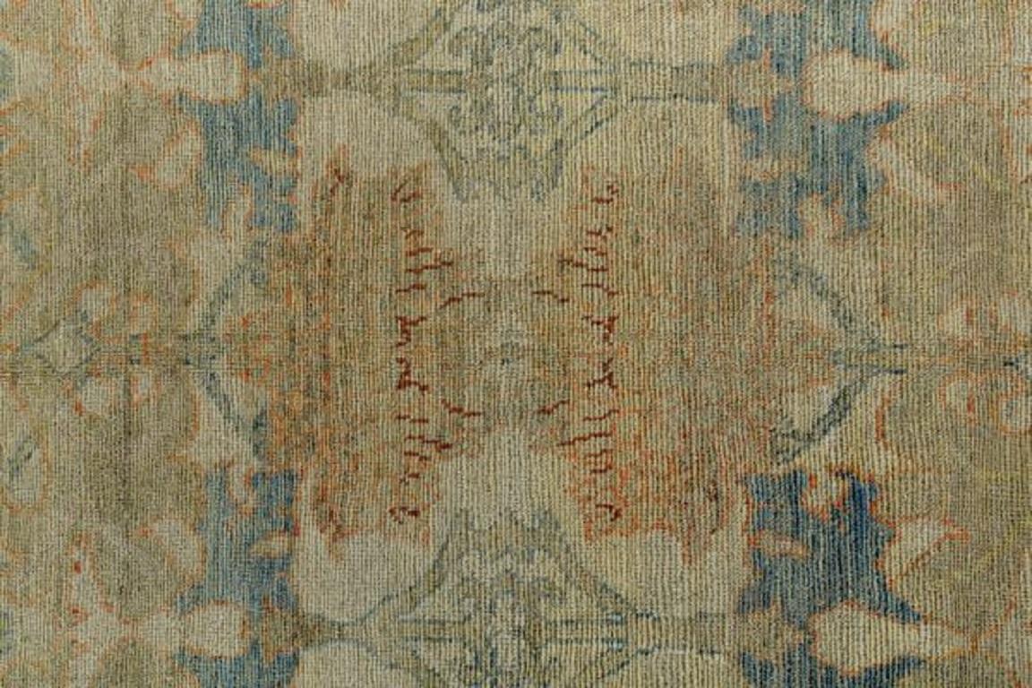 Persian Rose Kollektion Over Size Teppich - Wolle Blau Grün Elfenbein - 89282 (Irakisch) im Angebot