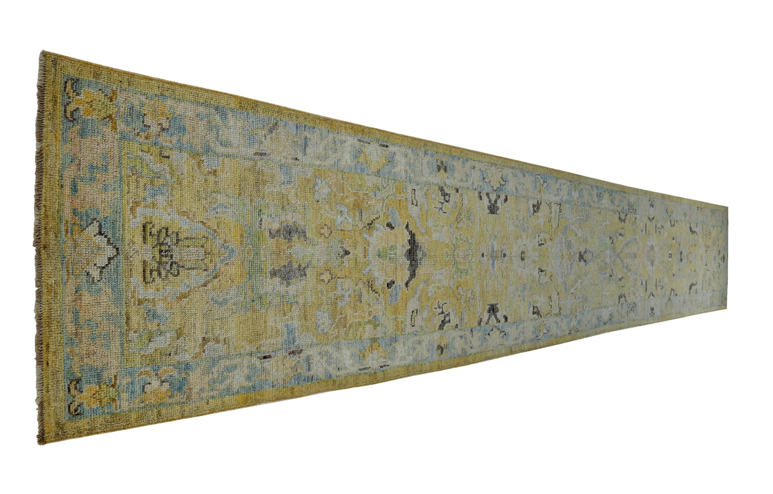 Alfombra Persa Rose Collection - Lana Azul Verde Marfil - 89356 en Excelente estado para la venta en Dallas, TX