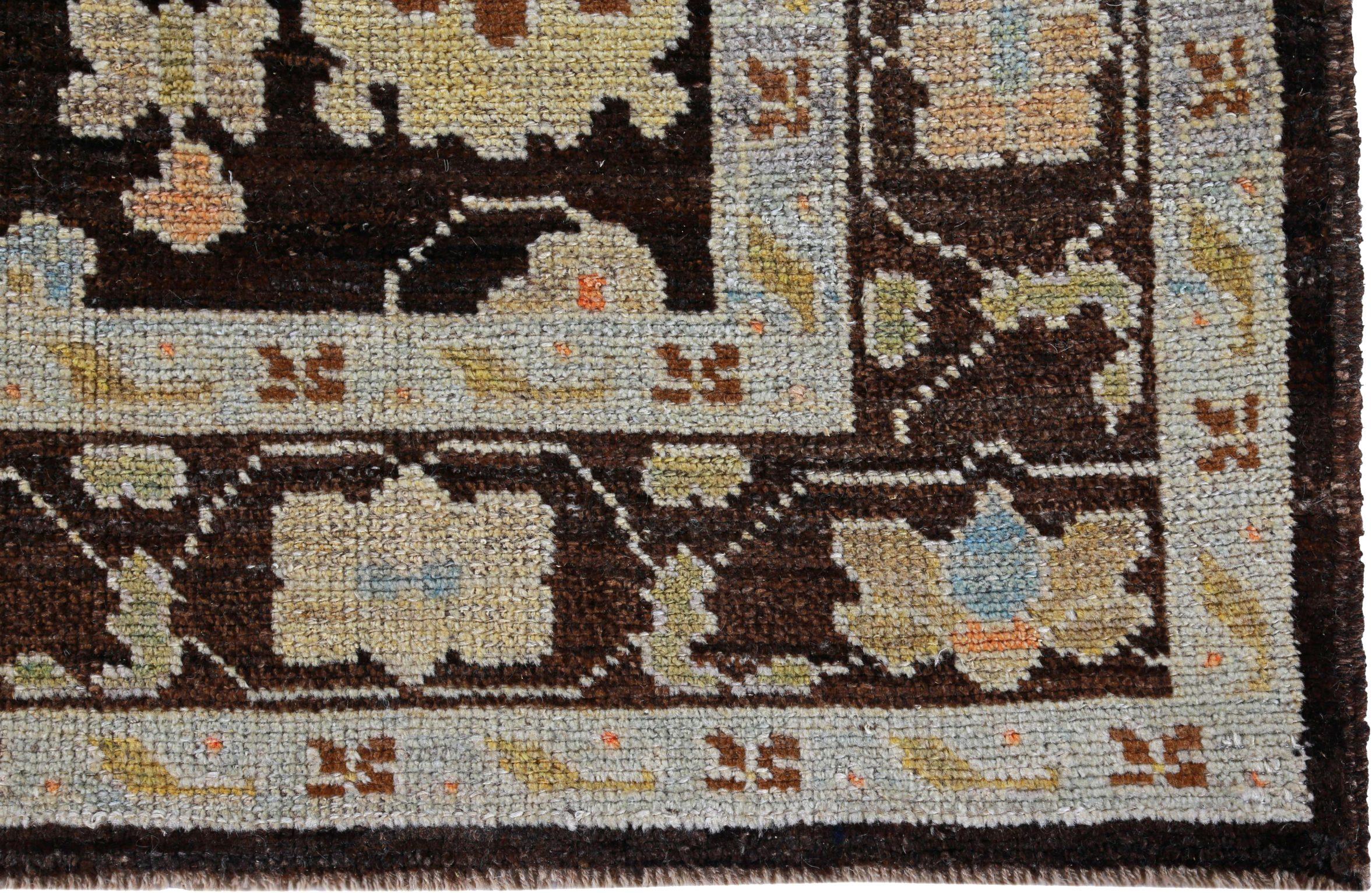Asiatico Tappeto Persian Rose Collection'S, circa 1990 - Lana Marrone Avorio - 89385 in vendita
