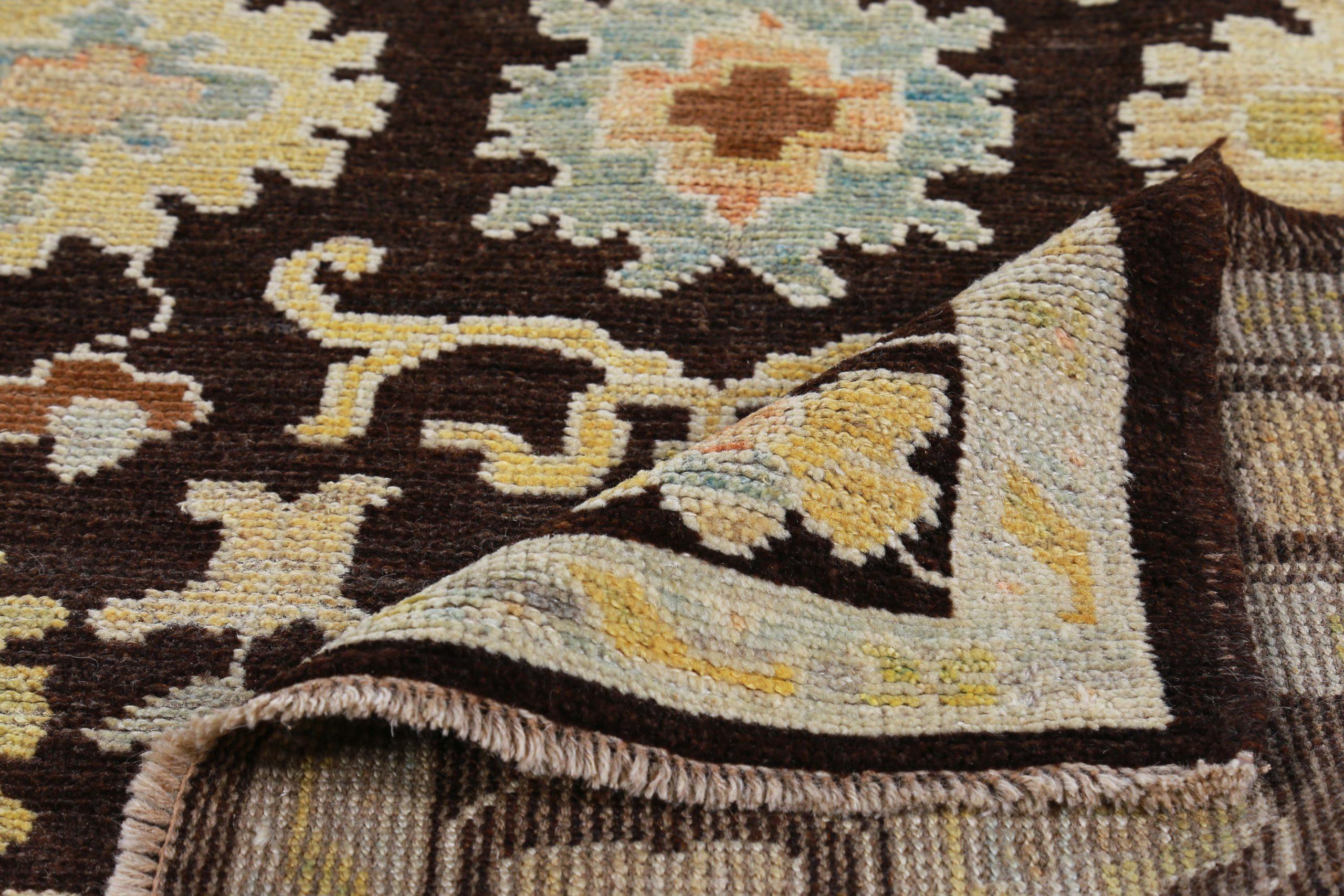 XX secolo Tappeto Persian Rose Collection'S Piccolo Circa 1990 - Lana Marrone Avorio Giallo - 89531 in vendita
