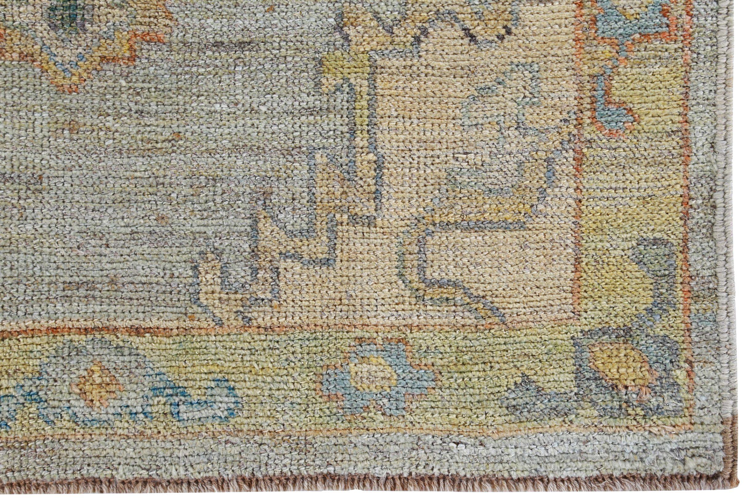 Asiatique Petit tapis persan rose collection vers 1990 - Laine ivoire jaune et jaune - 89493 en vente