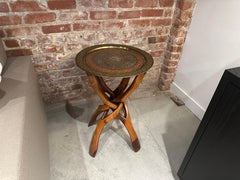 Persian Rosewood and Brass Side Table