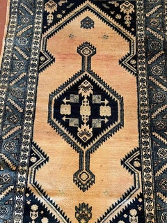 Persian Rug with Blue Decor