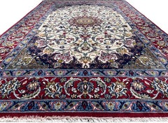 Persian Rug Isfahan Wool Kork on Silk