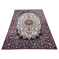 Persian Rug Isfahan Wool Kork on Silk