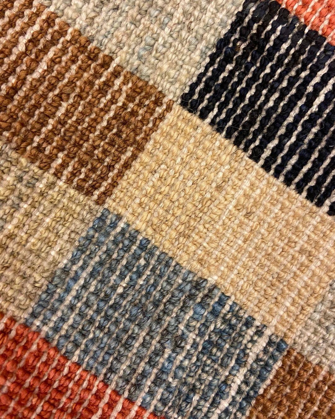 Perserteppich, organische pflanzengefärbte Wolle, Multicolor Geometrisch, 2′5″ × 2′6″ im Angebot 5