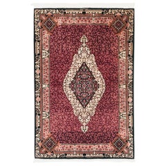 Extremely Fine Silk Persian Qum Area Rug (Signed)
