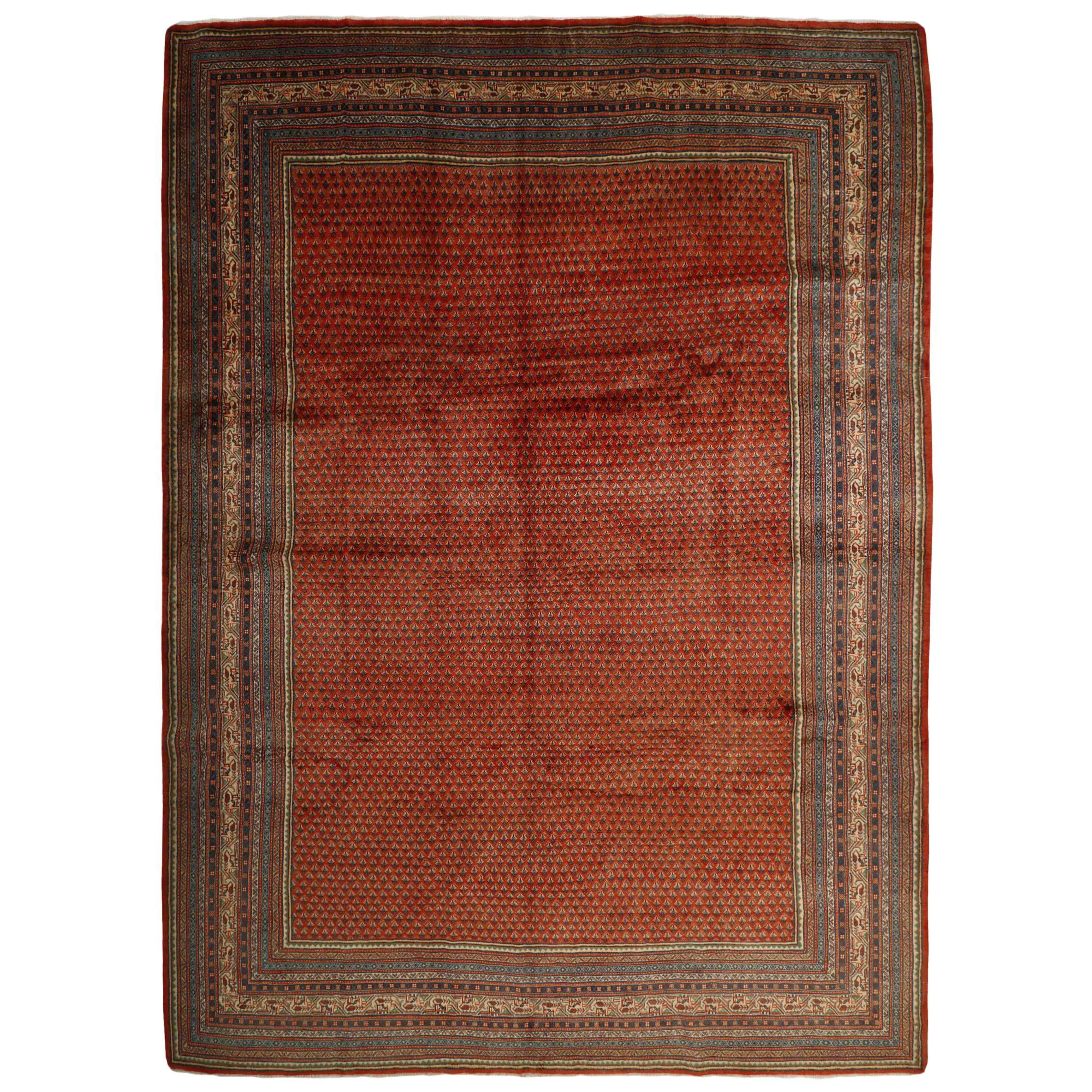 Blue Persian Saraband Sarouq Mir Rug For Sale at 1stDibs