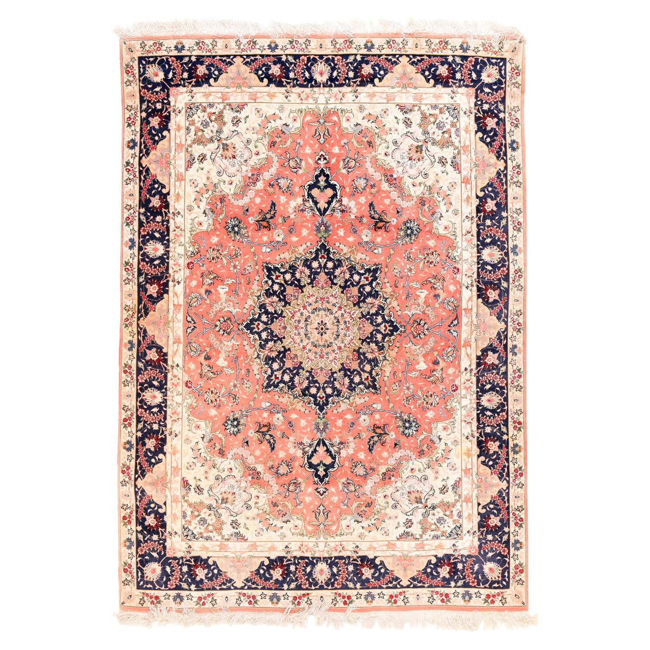 Fine Persian Tabriz Area Rug For Sale at 1stDibs