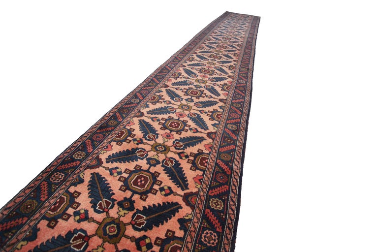 Persian Rug Vintage Persian Runner Sultanabad Runner Mahal Runner For