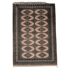 Used Persian Rug with Simple Geometric Design