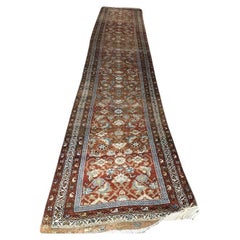 Tapis de course persan des années 1920 15'9″ x 3'6″