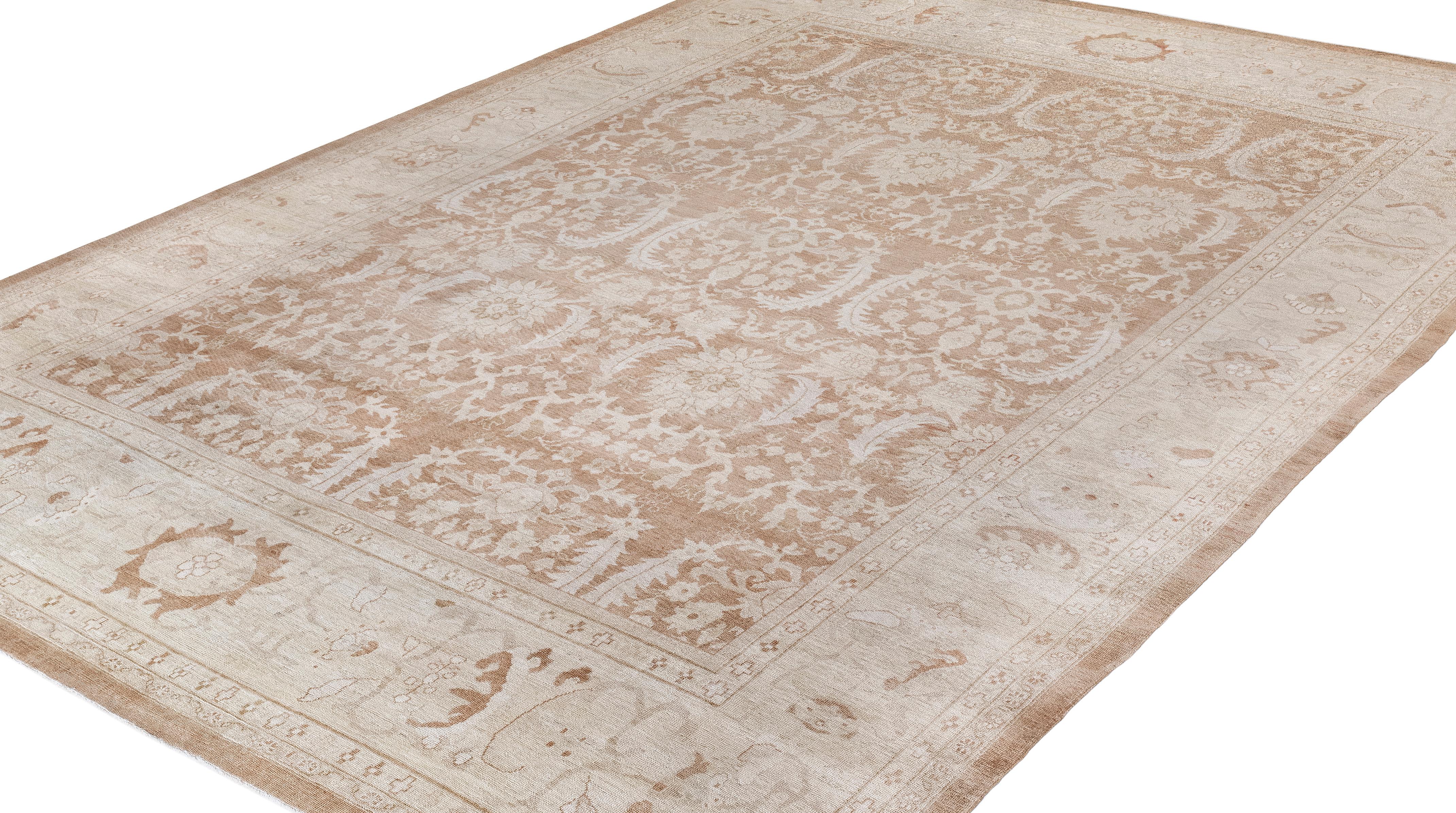 Persian Rust-Tone Ziegler Sultanabad style Rug Hand-Spun Wool & Organic Dyes Persa en venta