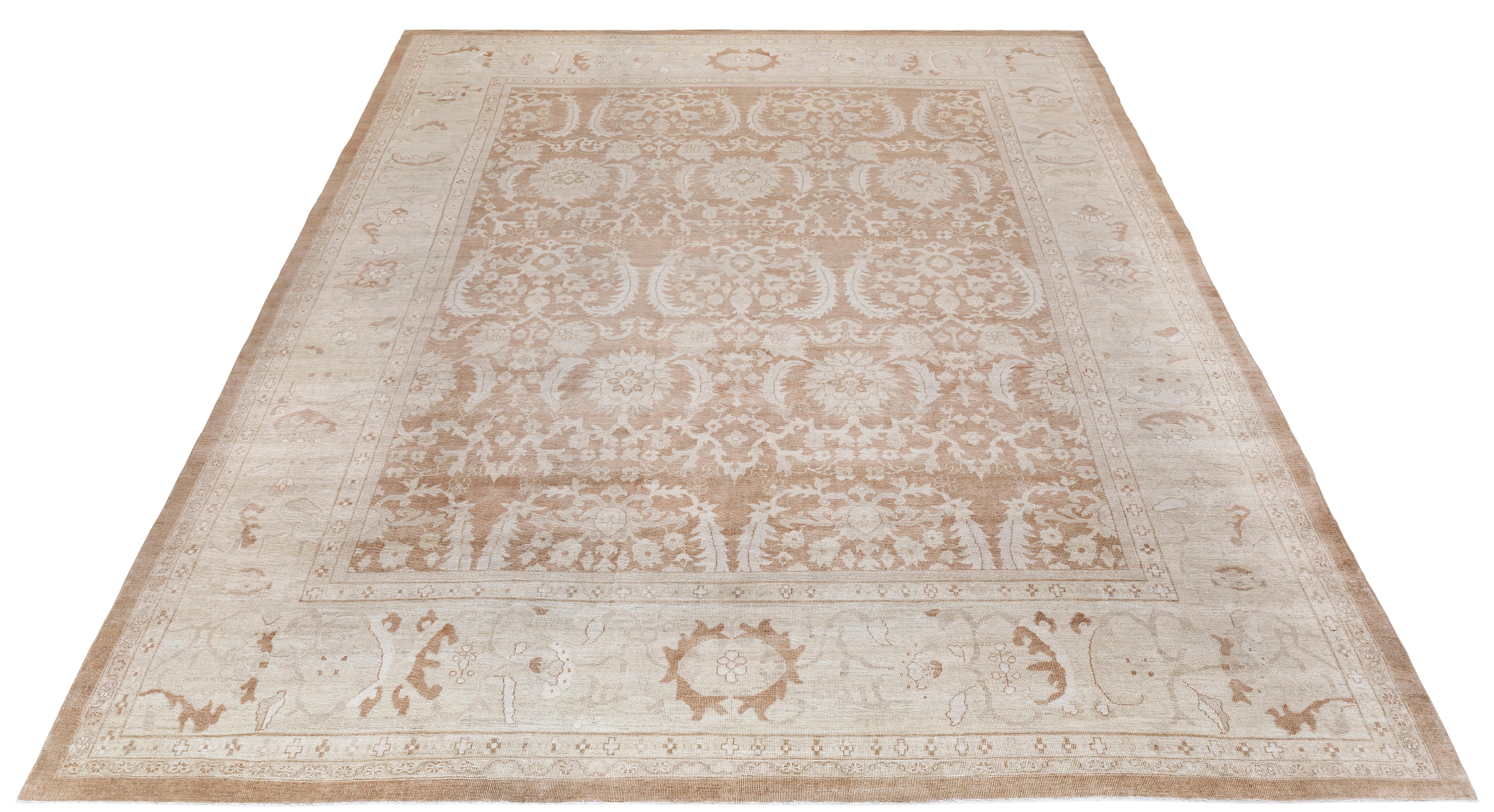 Persian Rust-Tone Ziegler Sultanabad style Rug Hand-Spun Wool & Organic Dyes Siglo XXI y contemporáneo en venta