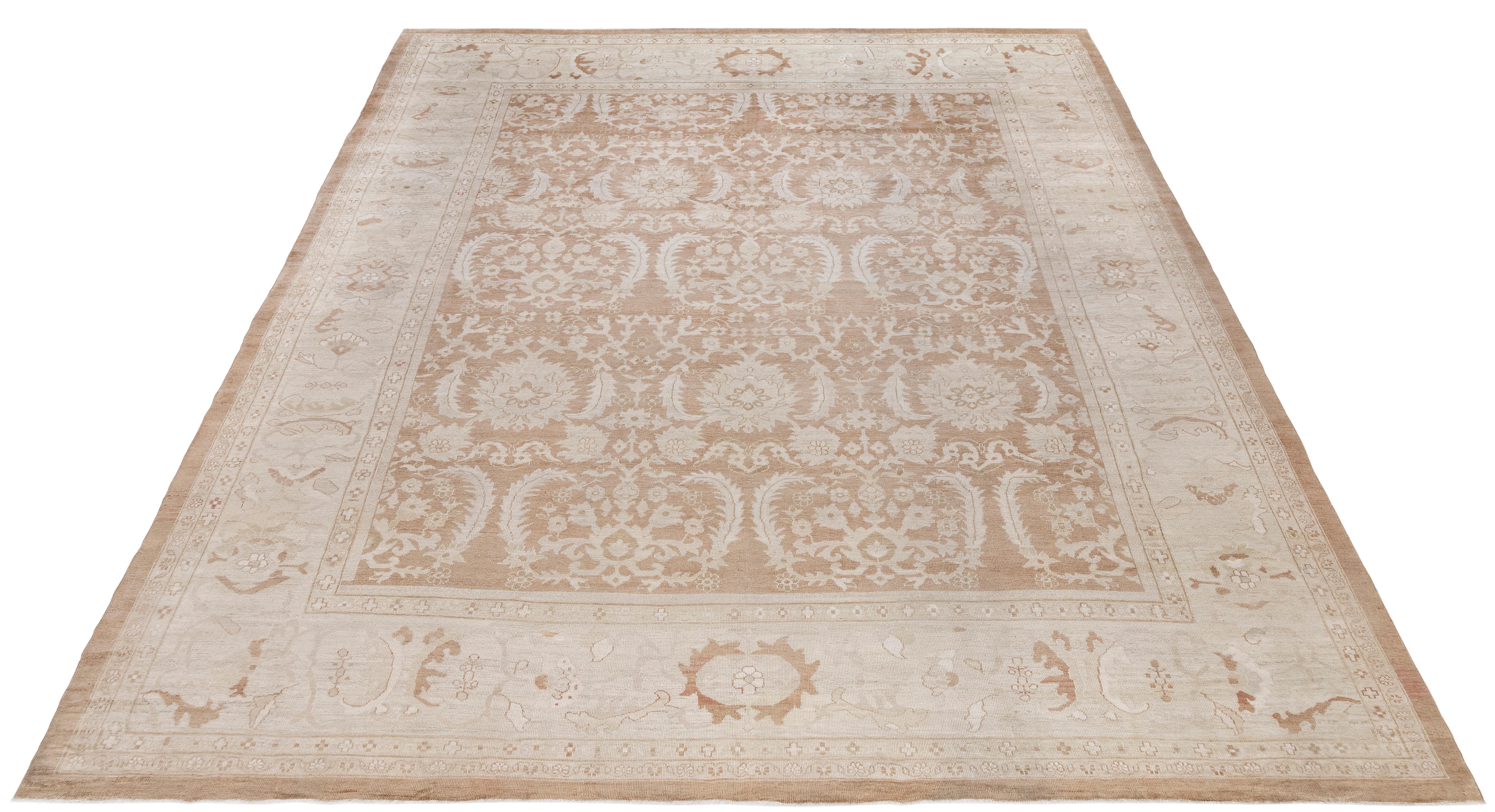 Persian Rust-Tone Ziegler Sultanabad style Rug Hand-Spun Wool & Organic Dyes Lana en venta