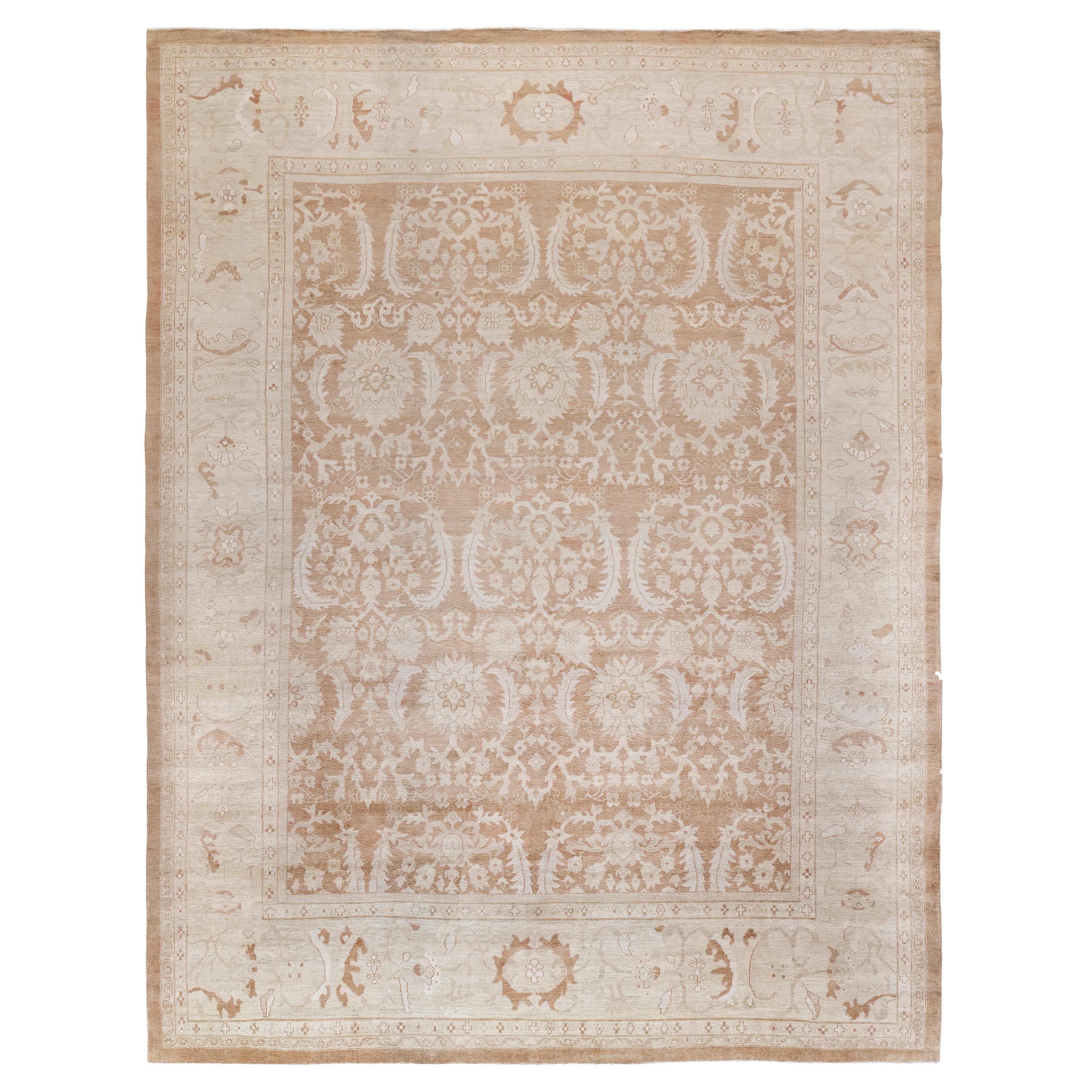 Persian Rust-Tone Ziegler Sultanabad style Rug Hand-Spun Wool 
Organic Dyes