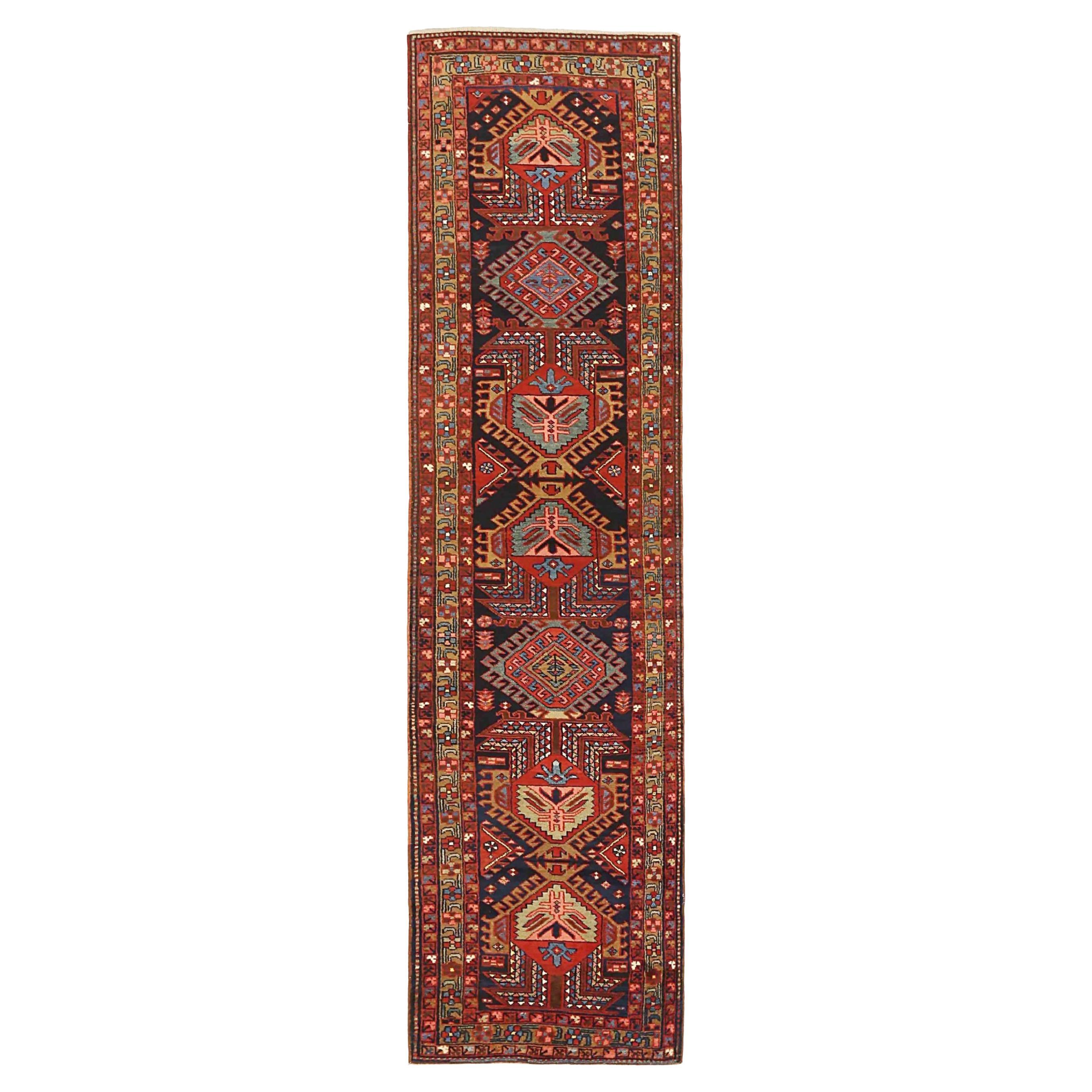 Tapis persan Saison bleu marine bleu rouge jaune 73160
