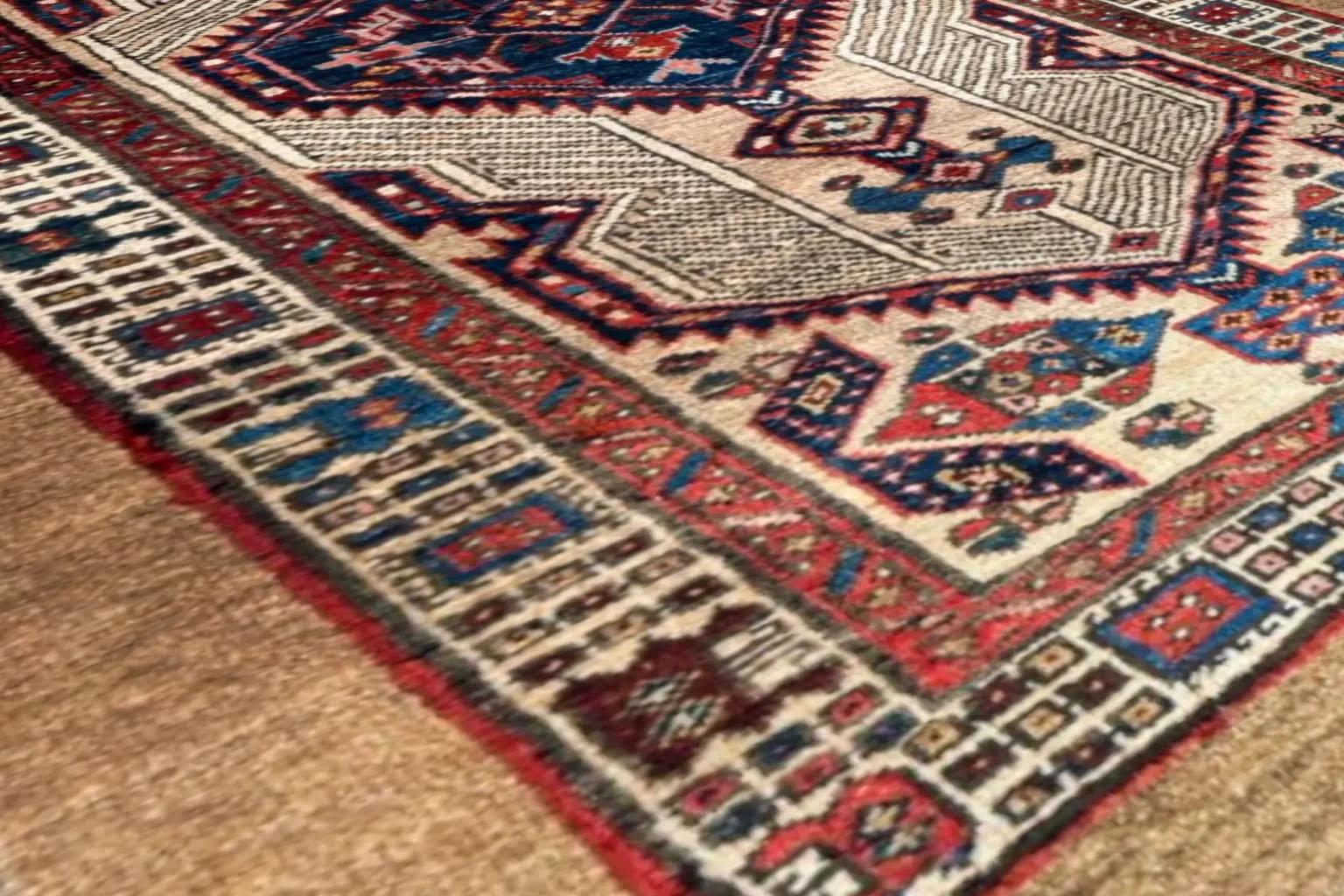 Alfombras Persas Sarab - Lana Marfil Azul Marino Rojo Amarillo 10637 en venta 2